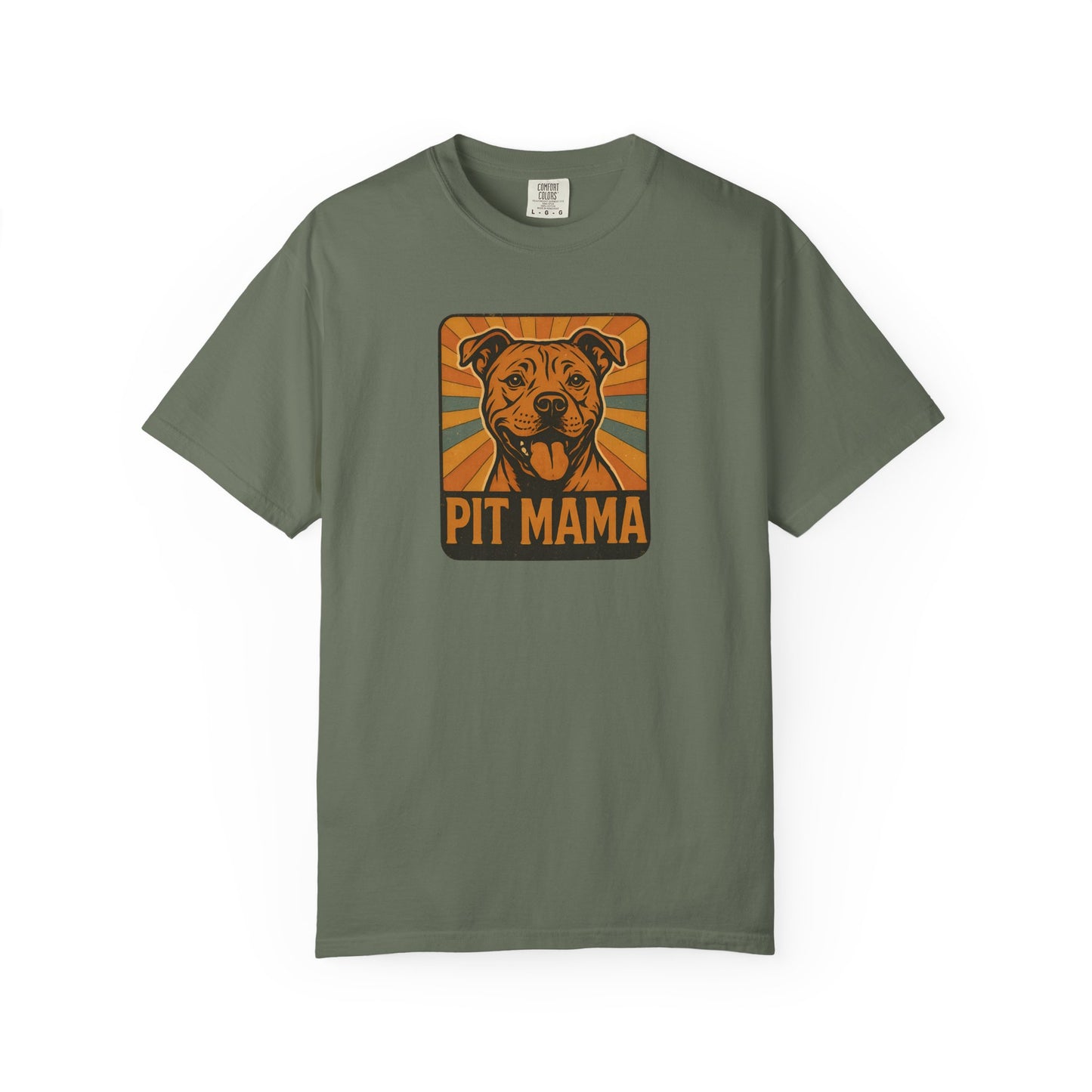 Pit Mama Unisex Garment-Dyed T-Shirt, Dog Lover Gift, Animal Rescue Tee, Pitbull Mom Shirt, Casual Wear, Pet Mom Apparel