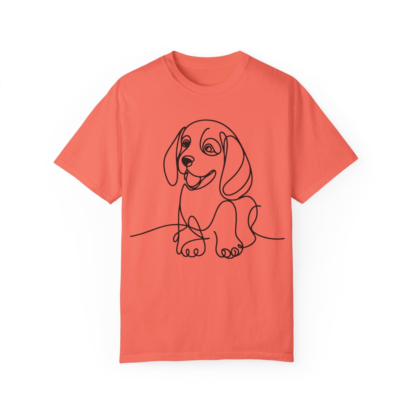 I๐ถ Nose First โ Minimalist Beagle Line Art Tee - Cute Dog Line Art Unisex T-Shirt
