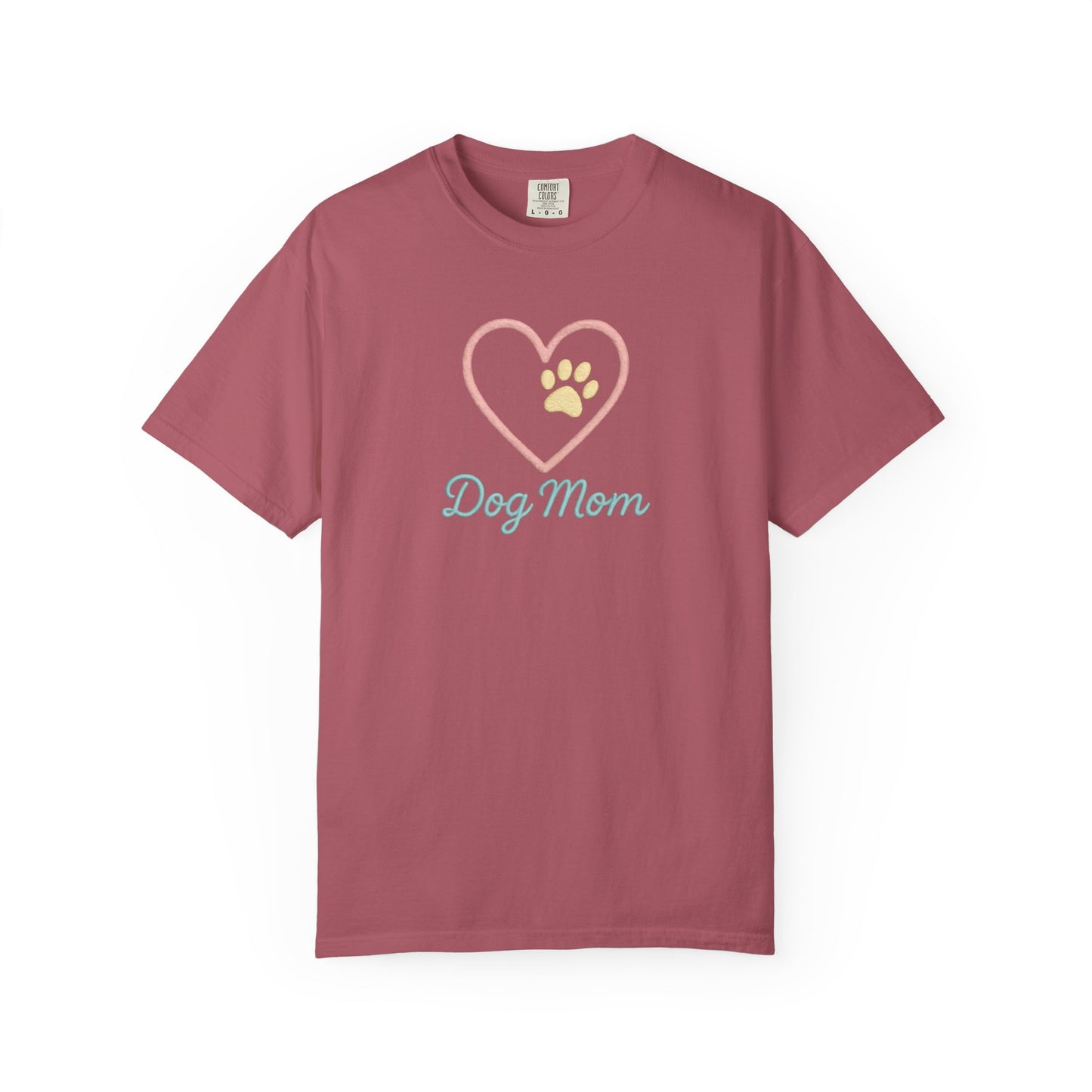 Dog Mom T-Shirt, Garment-Dyed Tee for Dog Owners, Perfect Gift for Pet Lovers, Casual Wear, Animal Lover Shirt