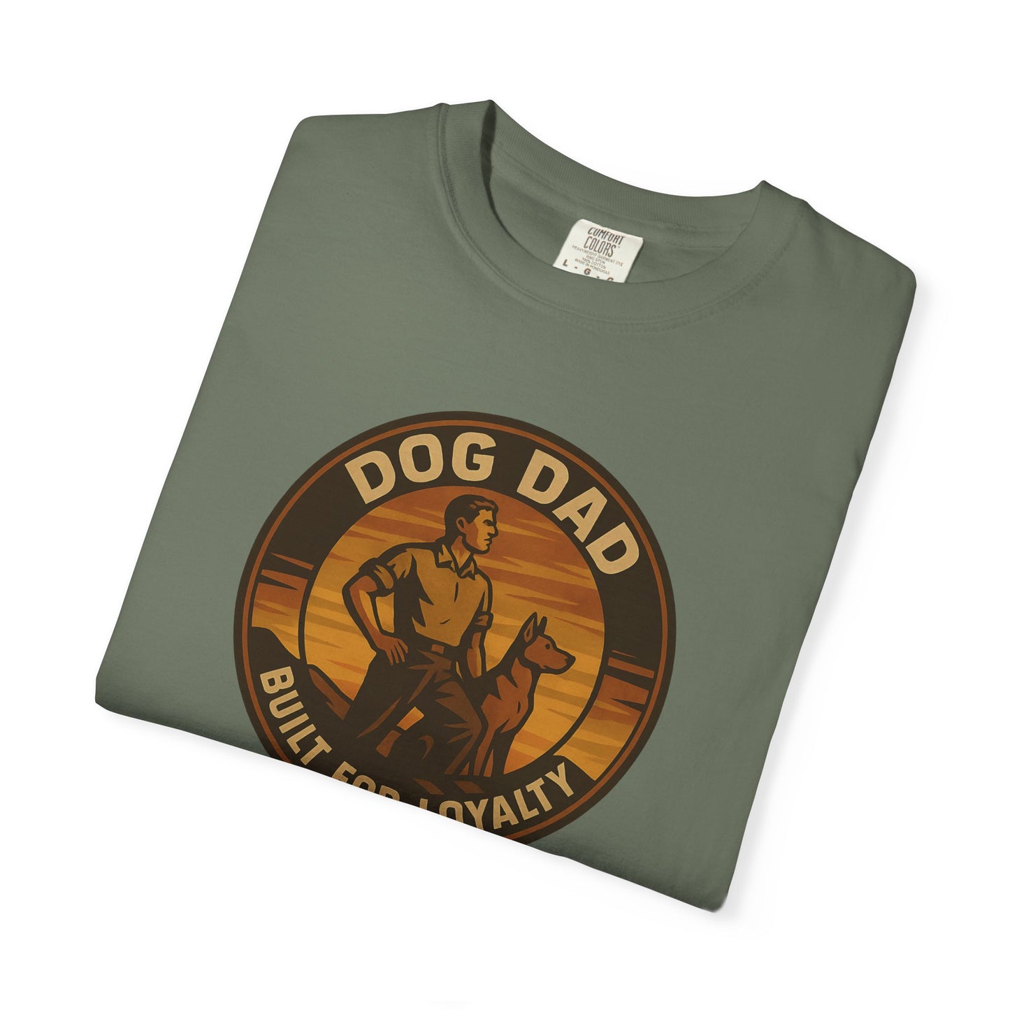 Dog Dad Garment-Dyed T-Shirt, Perfect for Pet Lovers, Gifts for Father's Day, Casual Wear, Outdoor Activities