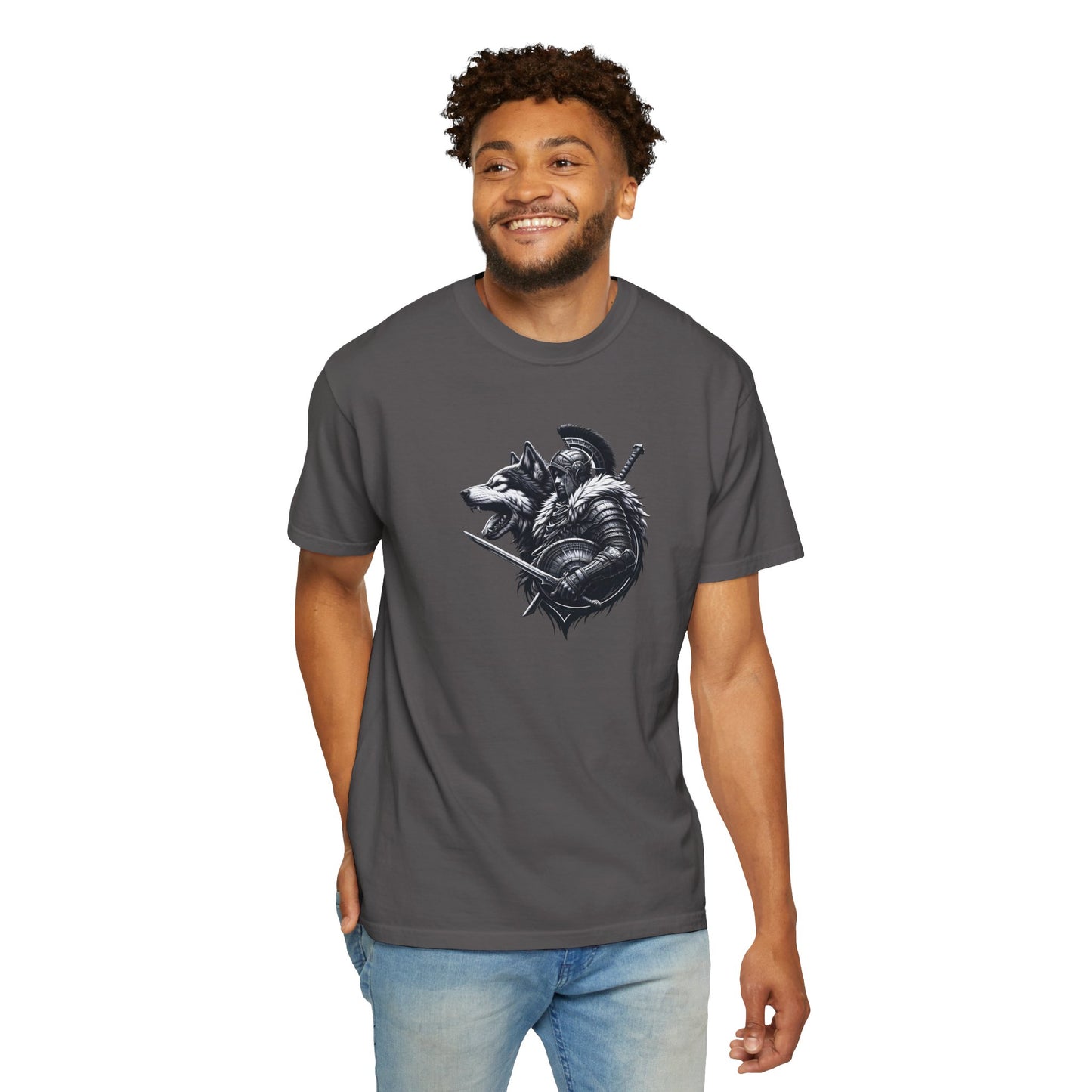 Wolf Warrior Unisex Garment-Dyed T-shirt - Perfect for Nature Lovers and Adventure Seekers