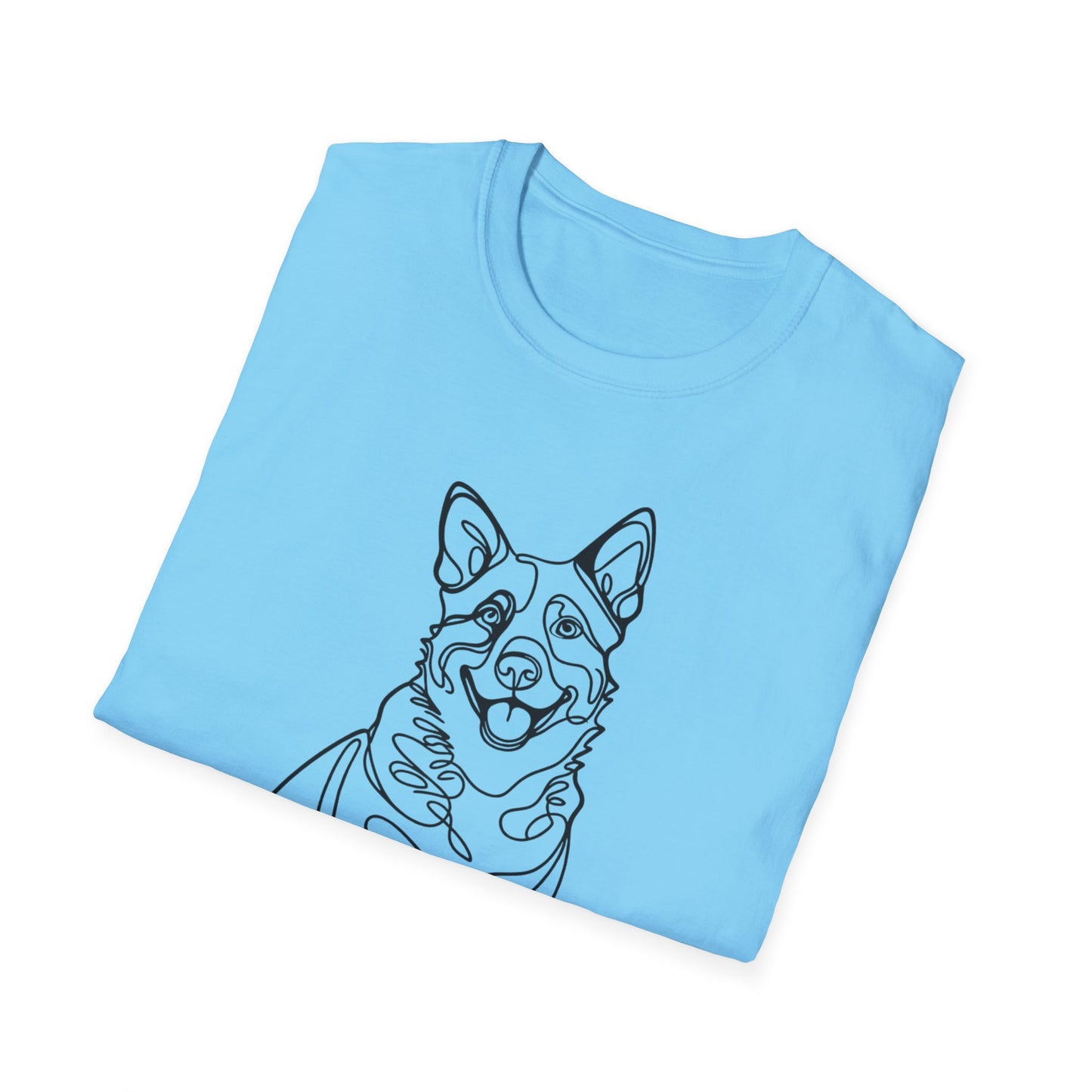 🖤 True Grit – Blue Heeler Line Art Tee