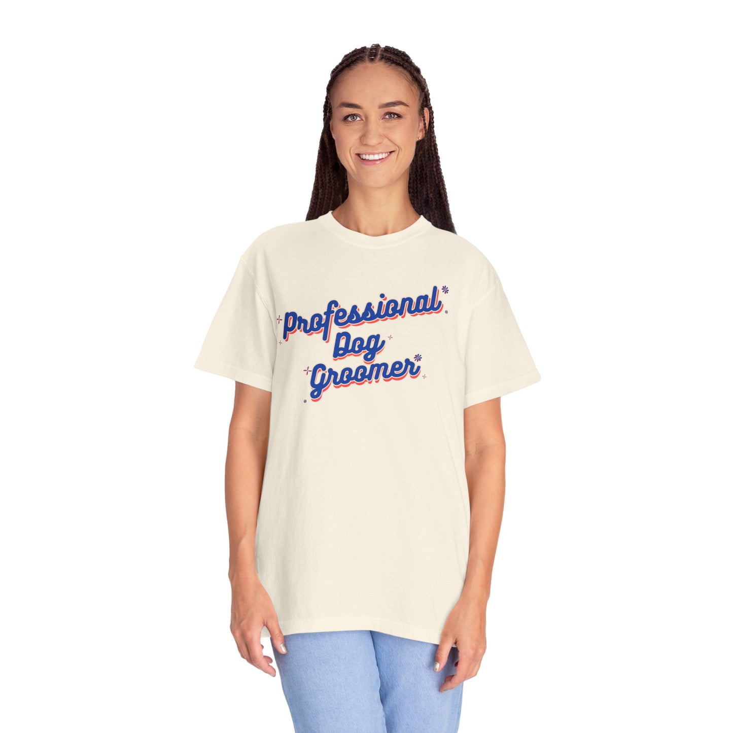Professional Dog Groomer T-Shirt - Unisex Garment-Dyed Tee for Dog Lovers and Groomers
