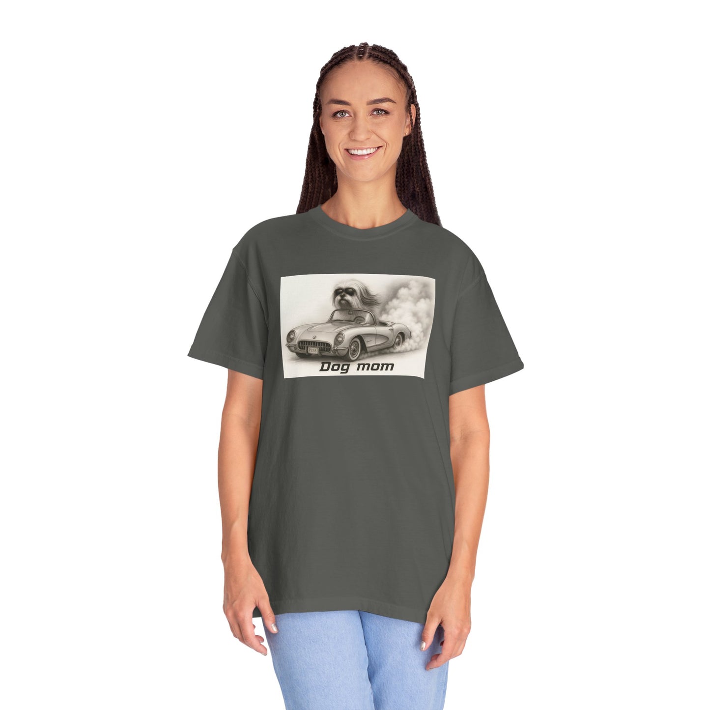 Dog Mom - Lhasa Apso- “Cool Dogs in Cool Cars” T-Shirt Collection! 🐶🚗