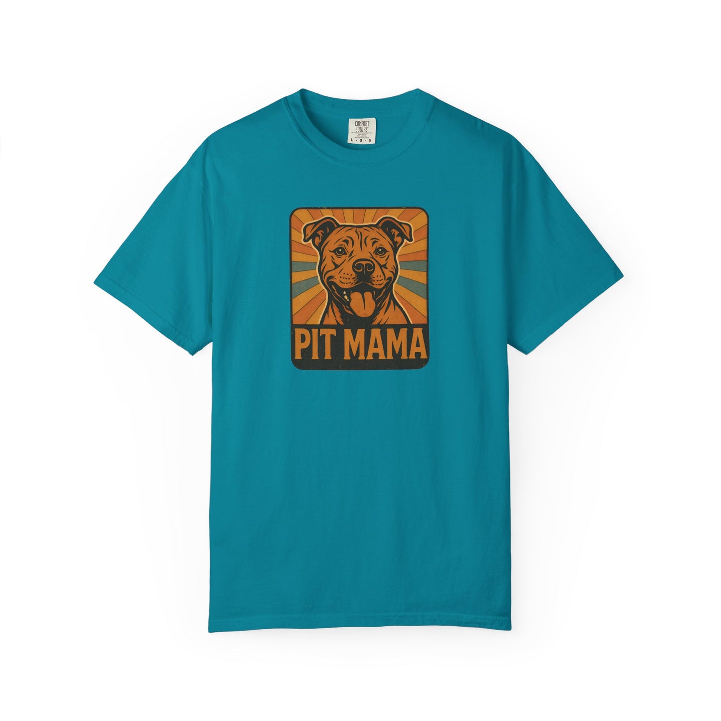 Pit Mama Unisex Garment-Dyed T-Shirt, Dog Lover Gift, Animal Rescue Tee, Pitbull Mom Shirt, Casual Wear, Pet Mom Apparel