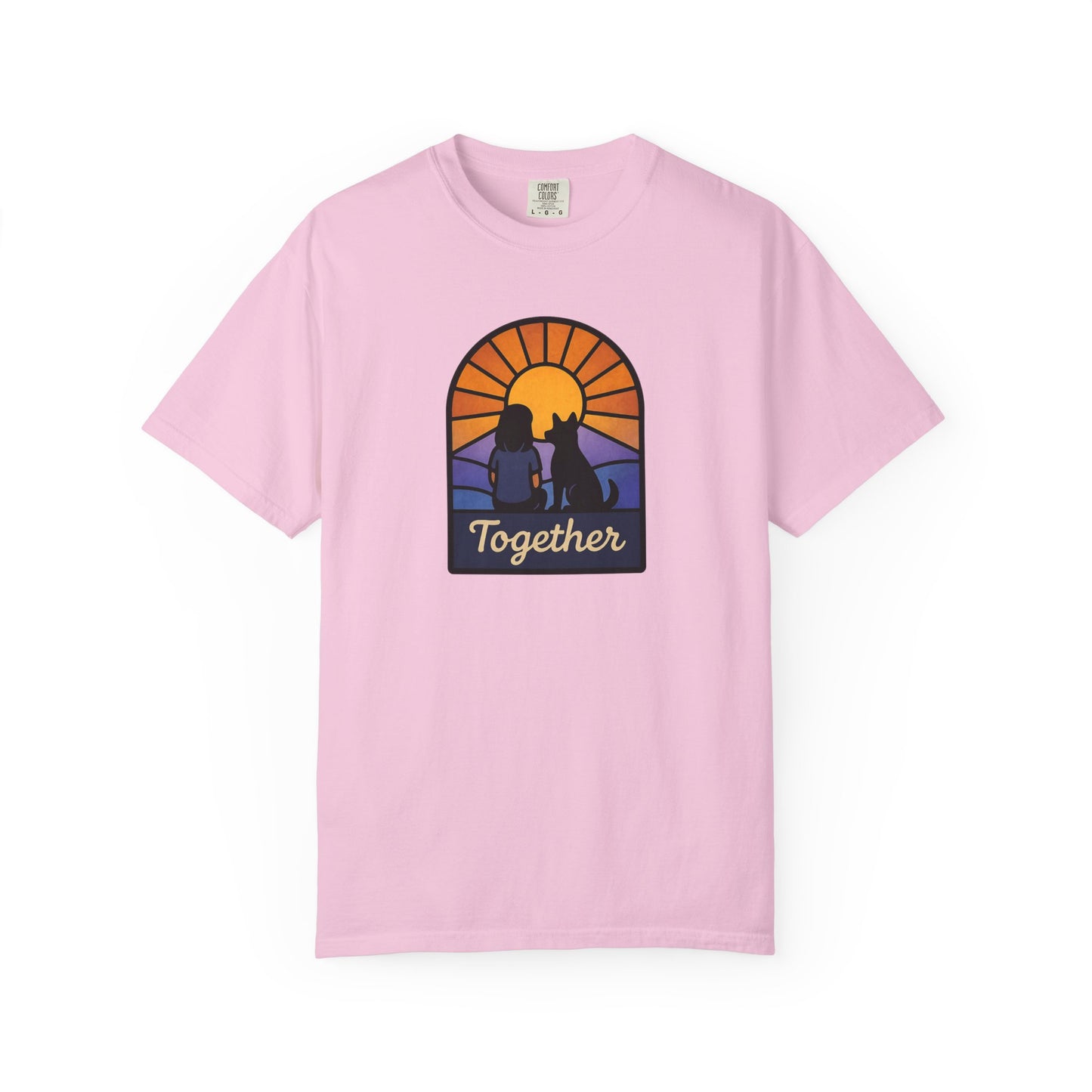 Together Sunset Graphic T-Shirt, Unisex Tee for Families, Casual Wear, Gift for Nature Lovers, Summer Vibe Apparel, Retro Style Shirt