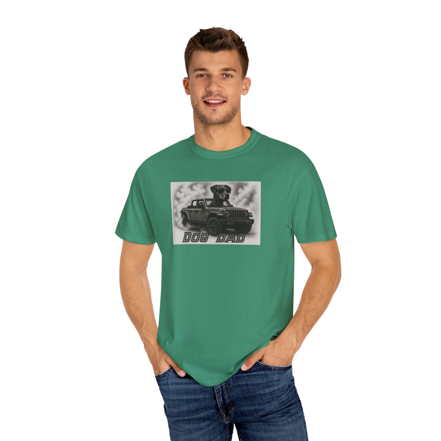 Dog Dad - Catahoula - Cool Dogs in Cool Cars T-Shirt Collection | Funny Dog Lover Apparel for Men
