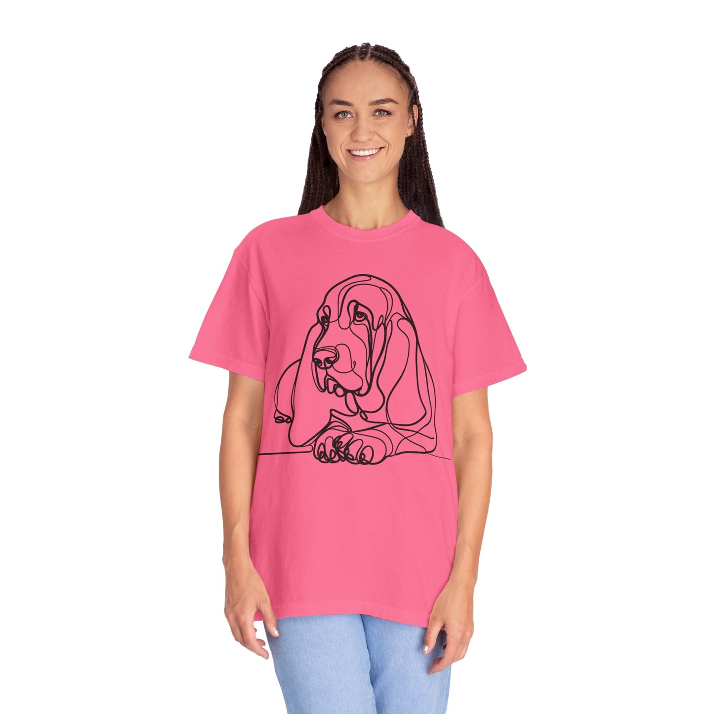Basset Hound Line Art T-Shirt