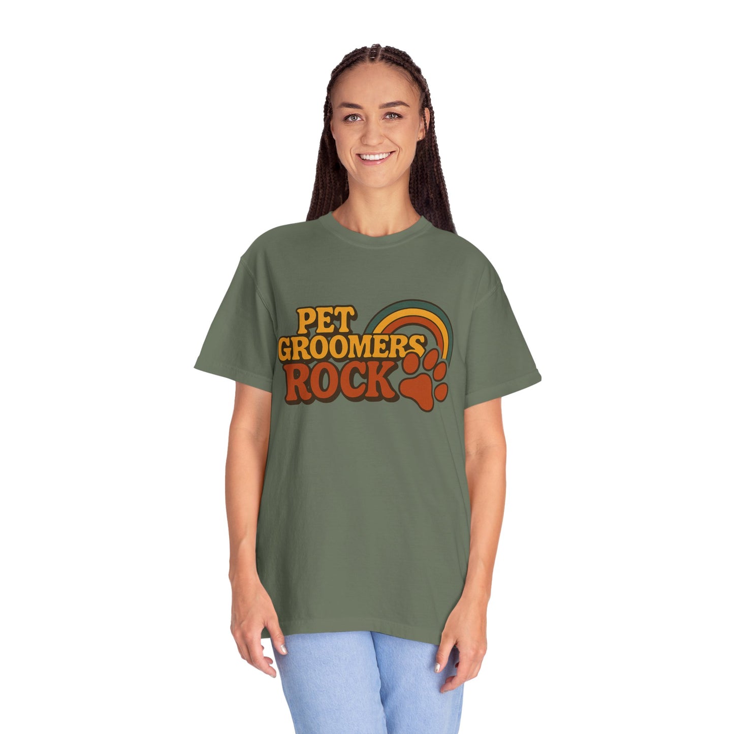 Pet Groomers Rock Unisex Garment-Dyed T-Shirt - Fun & Stylish Tee for Animal Lovers