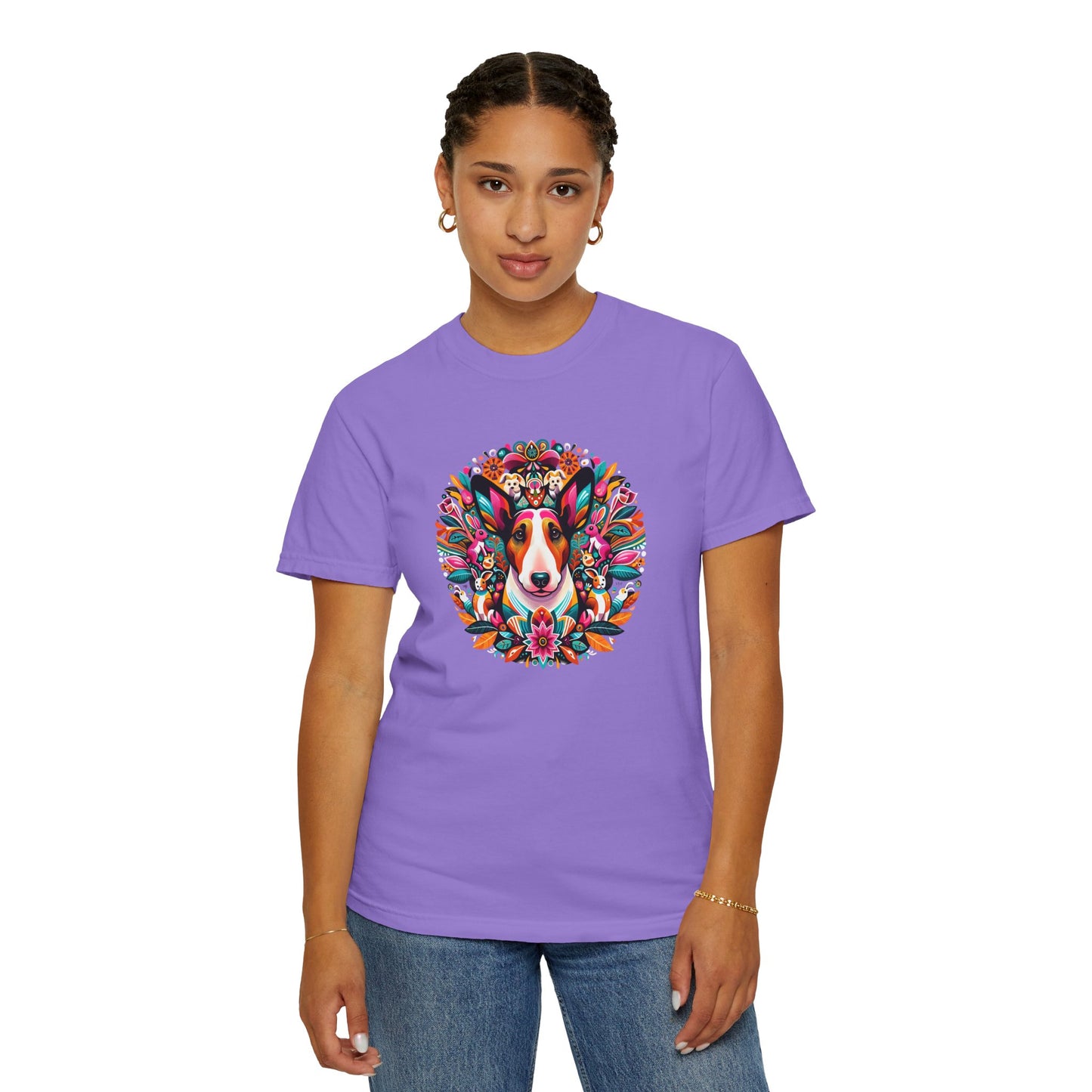 Colorful Dog Lover T-Shirt | Unisex Garment-Dyed Tee