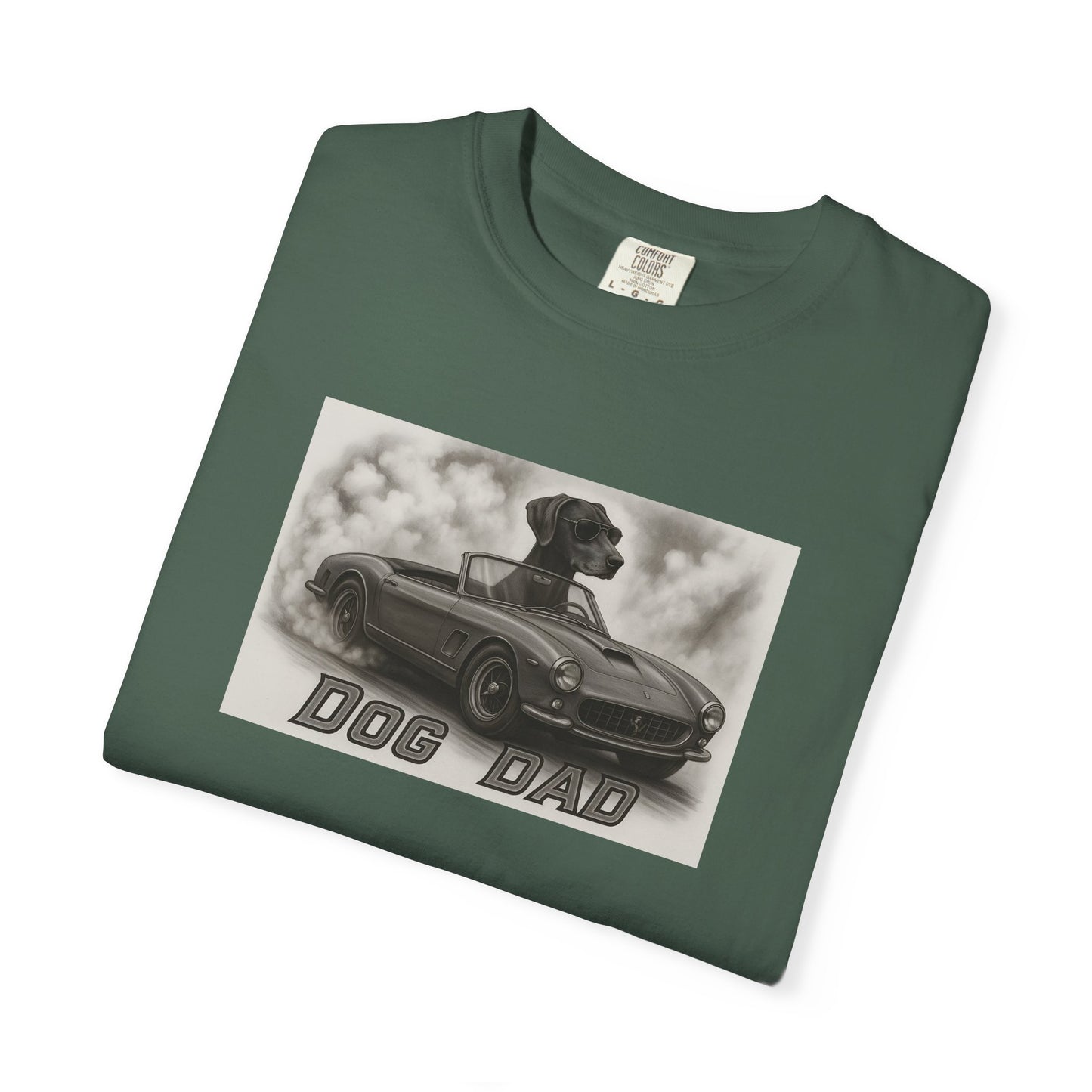 Dog Dad - German Shorthaired Pointer - Cool Dogs in Cool Cars T-Shirt Collection | Funny Dog Lover Apparel for Men