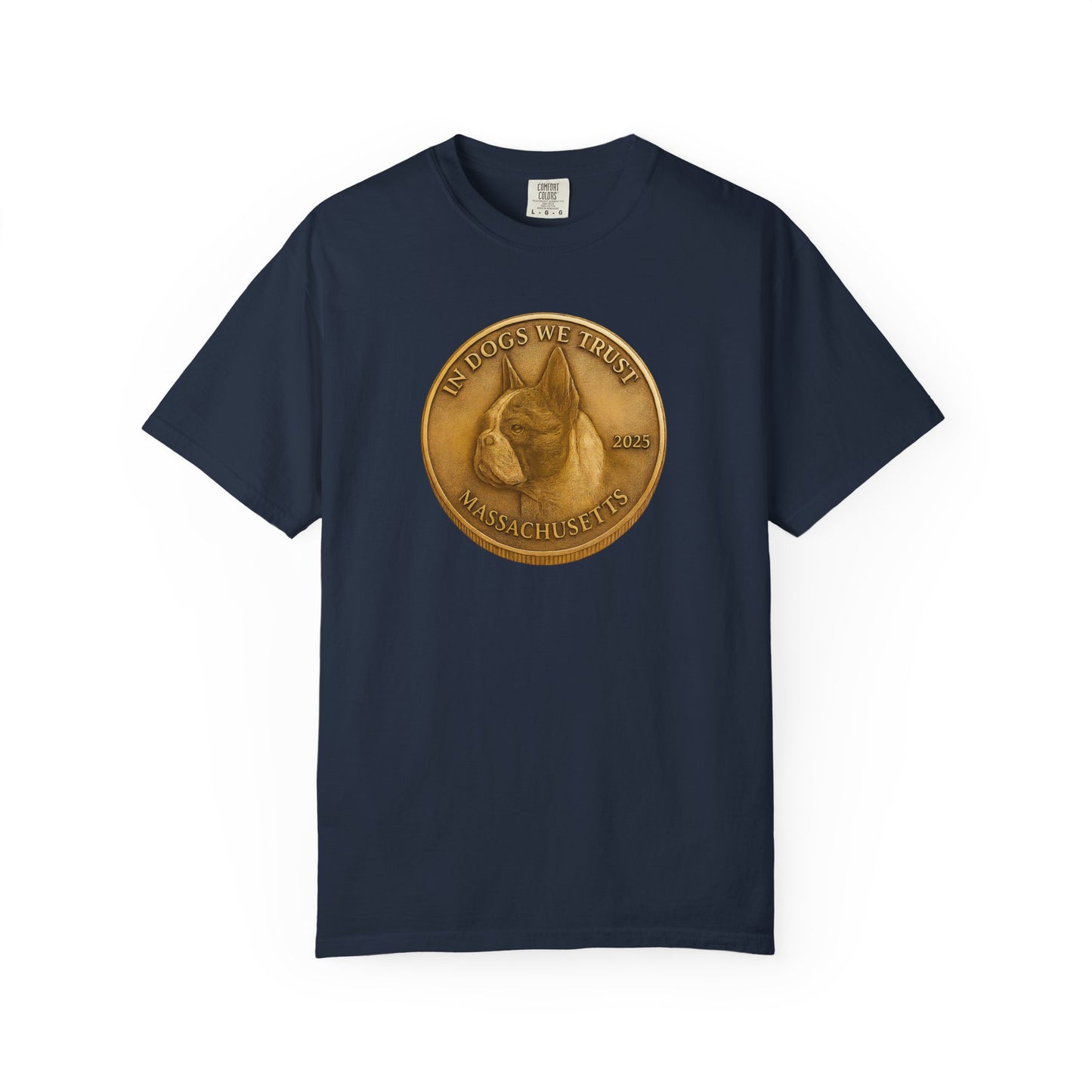 Massachusetts State Coin T-Shirt Collection - Proud Dog Breed Illustrations