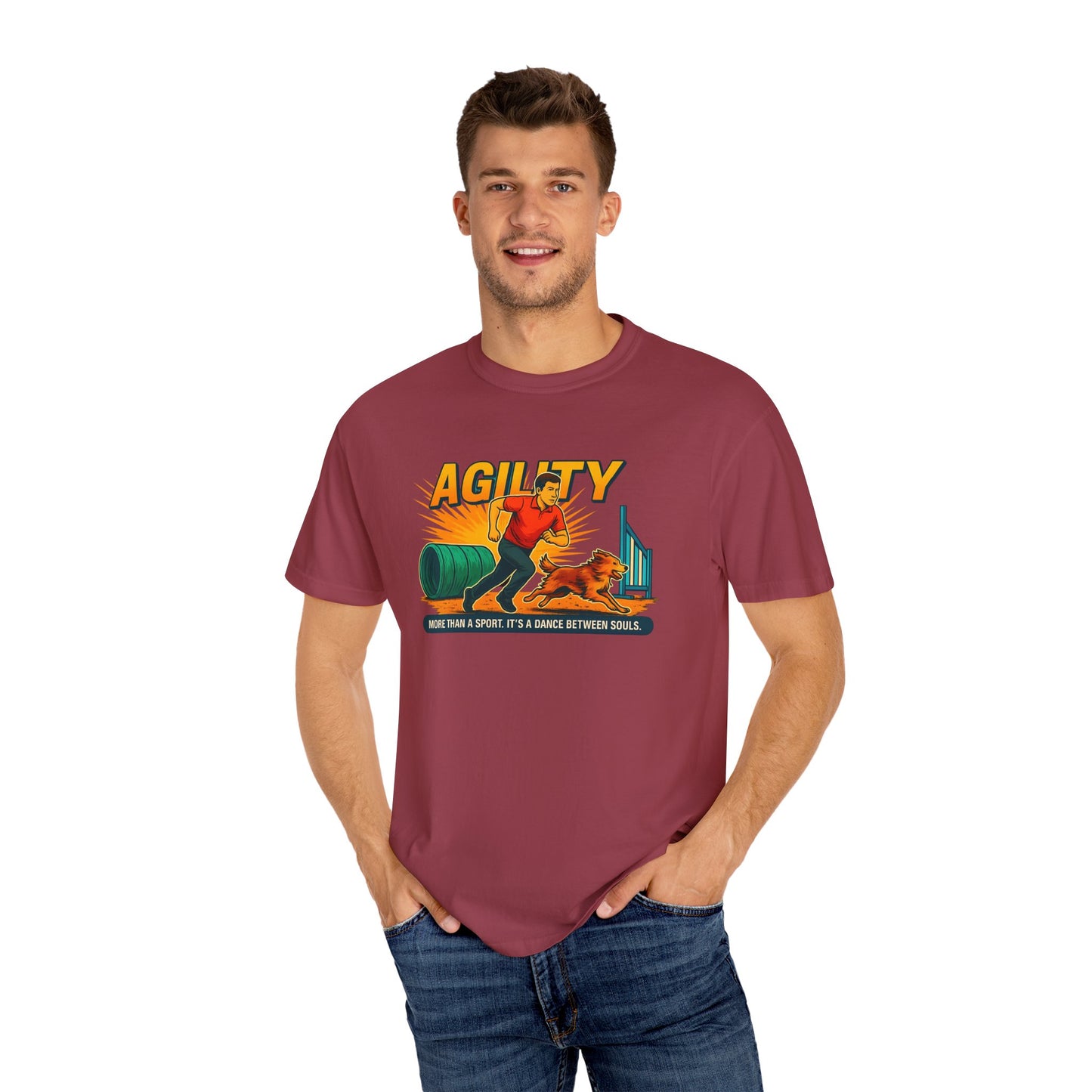 Agility Unisex Garment-Dyed T-Shirt - More Than a Sport, It's a Dance Between Souls