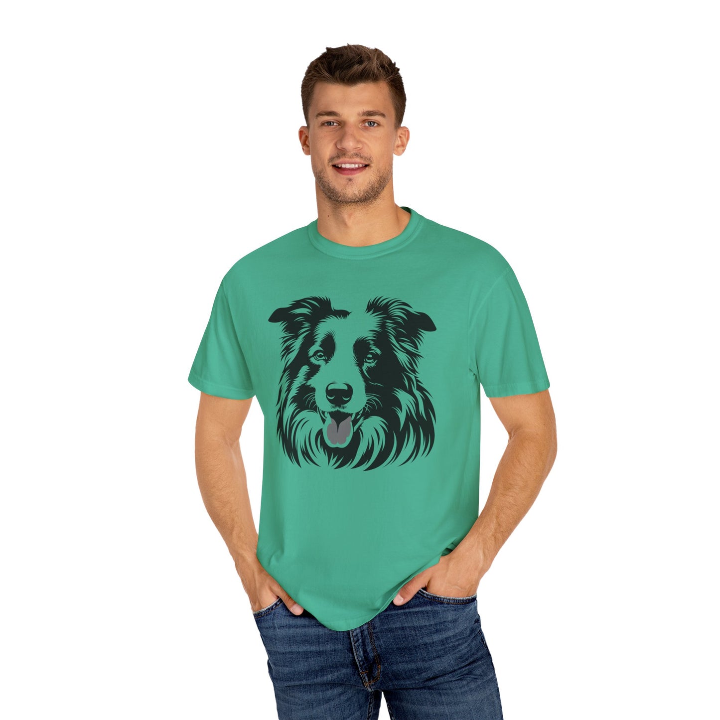 🖤 The Classic Collie – B/W Art Border Collie Tee - Perfect Gift for Dog Lovers