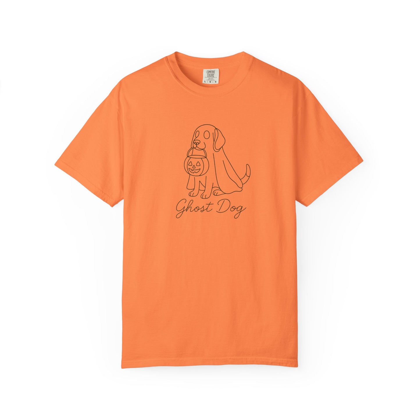 Ghost Dog Halloween T-Shirt, Unisex Tee, Casual Fall Apparel, Pet Lover Gift, Spooky Dog Shirt, Fun Trick-or-Treat Outfit