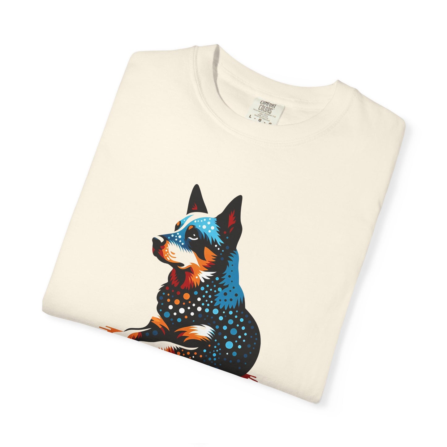 Vintage Blue Heeler Art Unisex Garment-Dyed T-shirt - Pet Lover's Gift