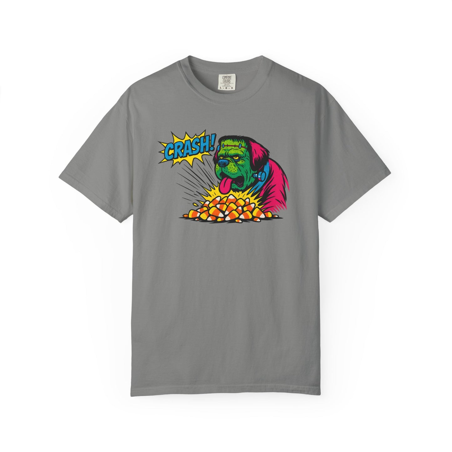 Vibrant Cartoon Graphic Tee, Crash Tee, Funky T-Shirt, Unisex Graphic Shirt, Casual Wear, Fun Gift Idea
