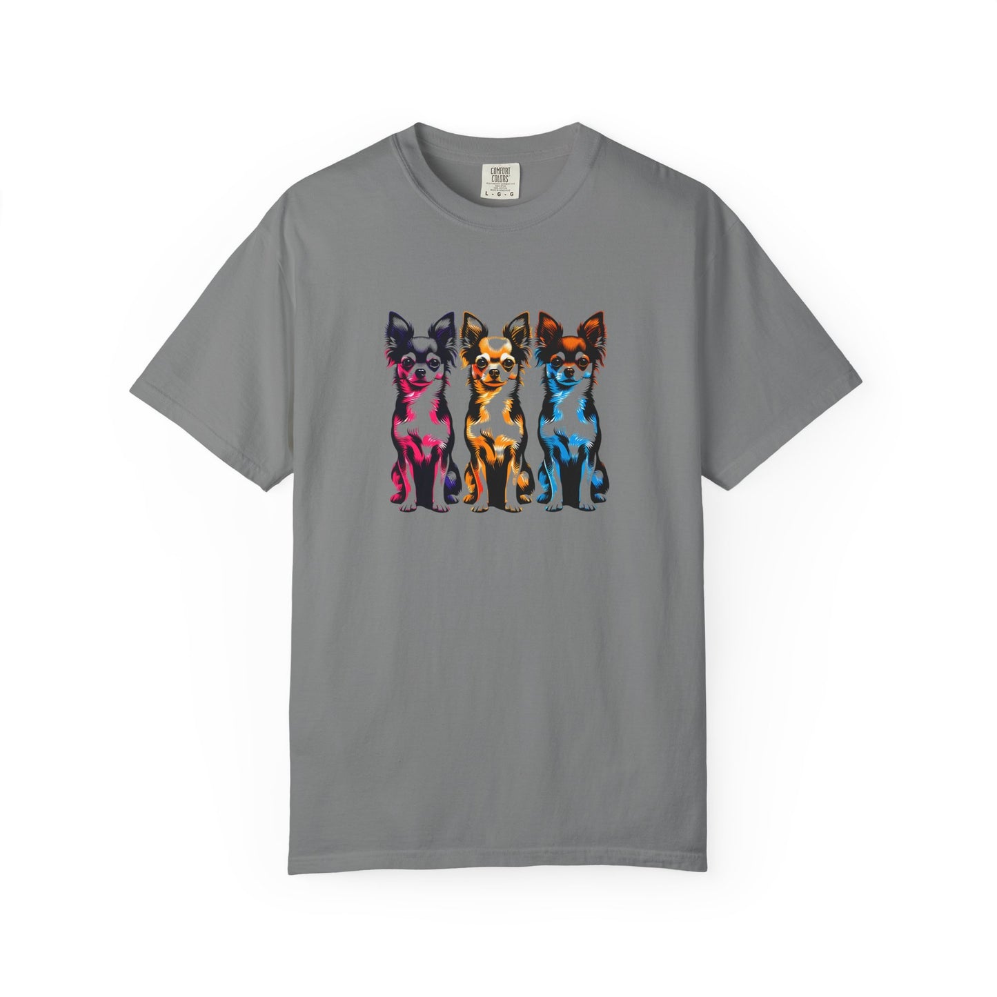 Colorful Chihuahua T-Shirt - Fun & Stylish Unisex Garment-Dyed Tee