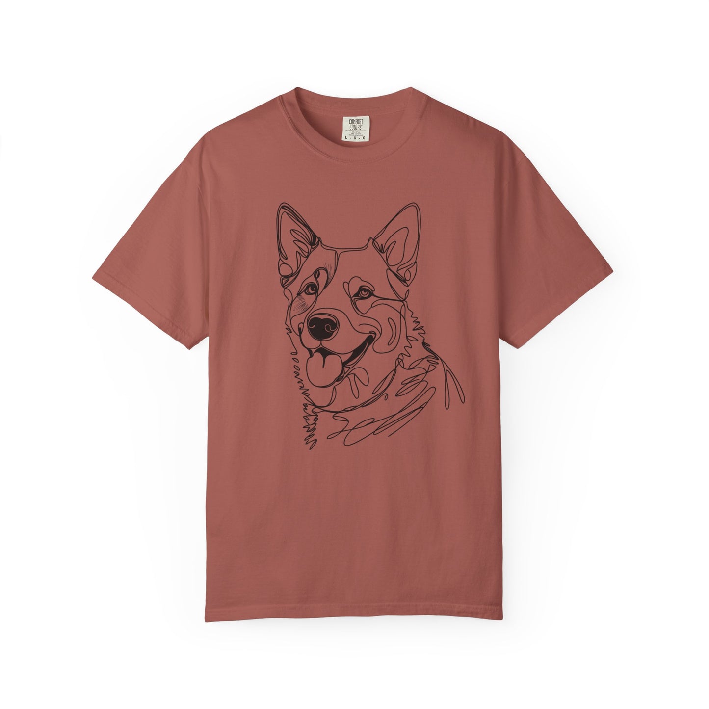 🖤 True Grit – Blue Heeler Line Art Tee