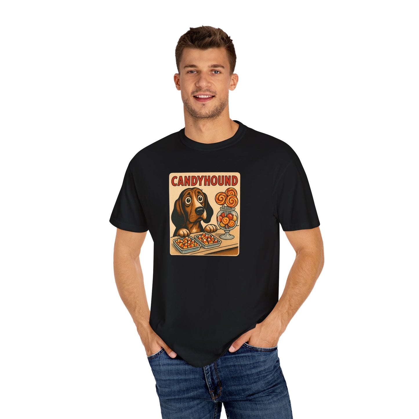 Candyhound Dog Lover Unisex T-Shirt, Cute Pet Apparel, Gift for Dog Owners, Fun Vintage Style Tee, Animal Lover's Gift