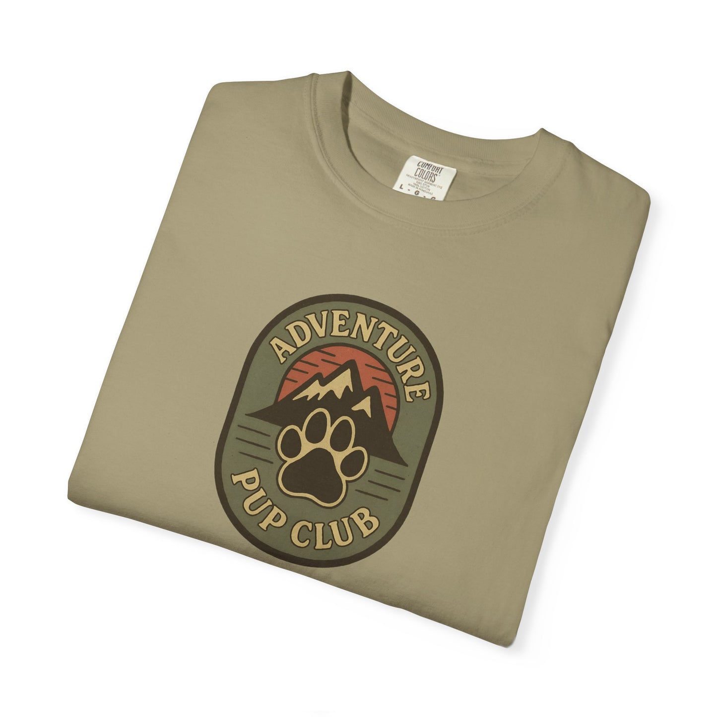 Adventure Pup Club Unisex Garment-Dyed T-Shirt, Dog Lover Gift, Outdoor Adventure Apparel, Pet Club Tee, Nature Lover Shirt