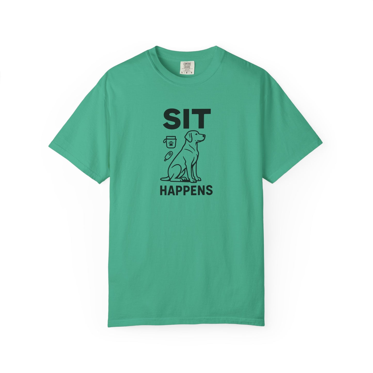 Dog Lovers Unisex T-Shirt - 'Sit Happens' Graphic Tee, Gift for Dog Owners, Pet Lovers, Casual Wear, Funny Dog Shirt