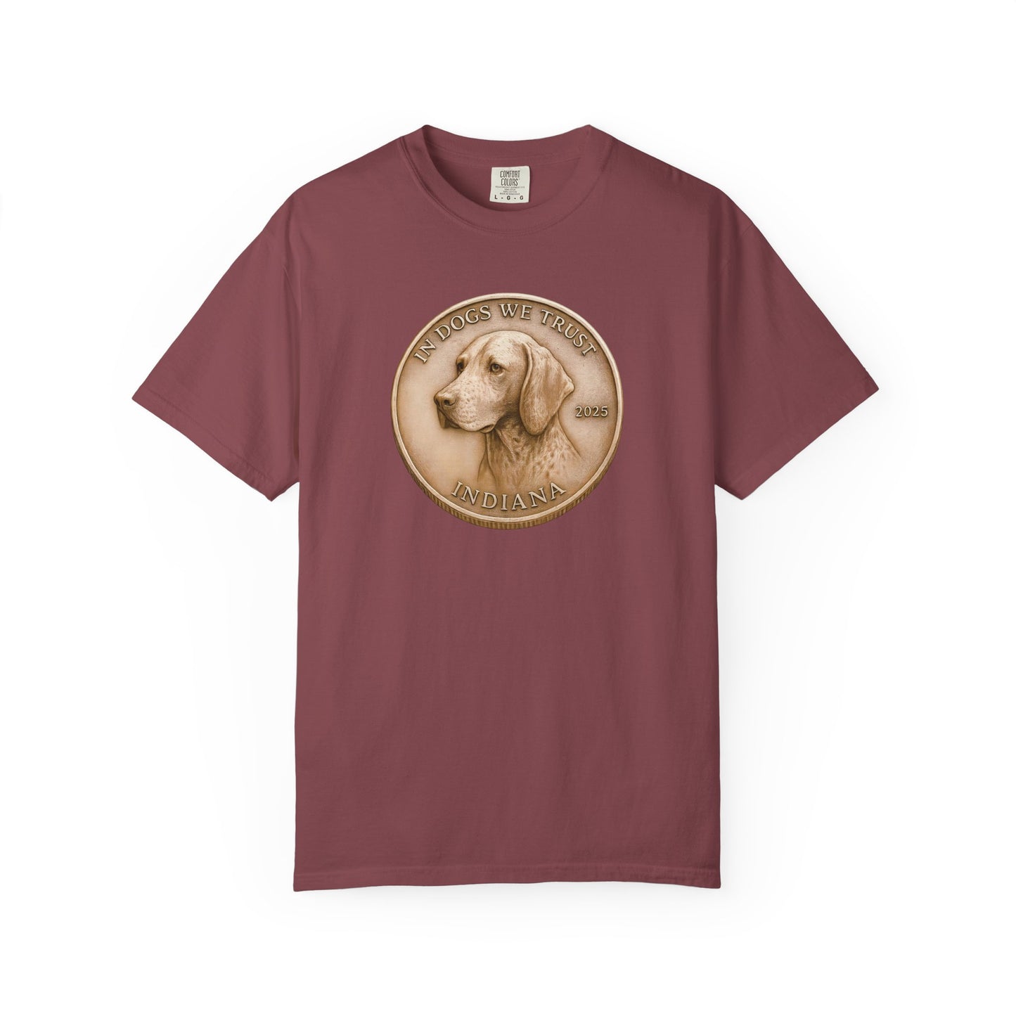 Indiana State Coin T-Shirt Collection - Proud Dog Breed Illustrations