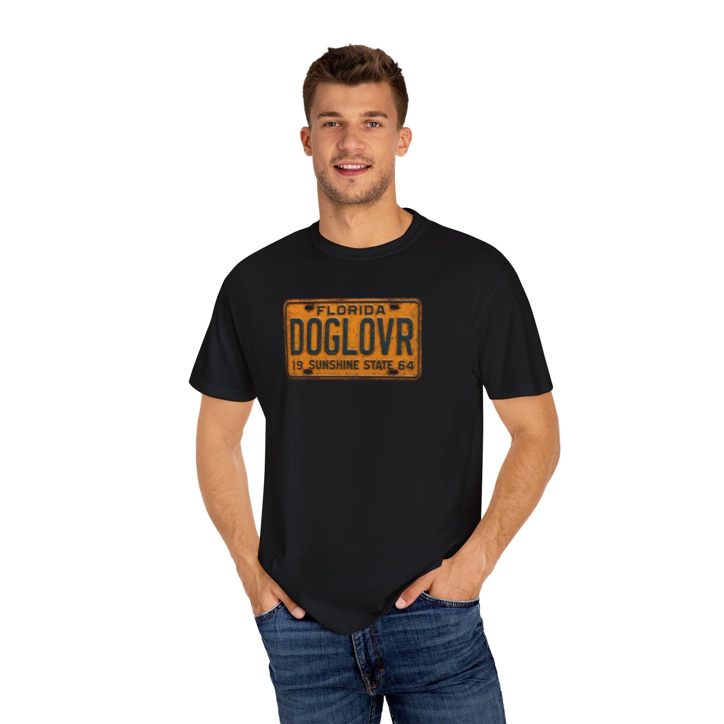 Vintage Florida DOGLOVR State License Plate T-Shirt