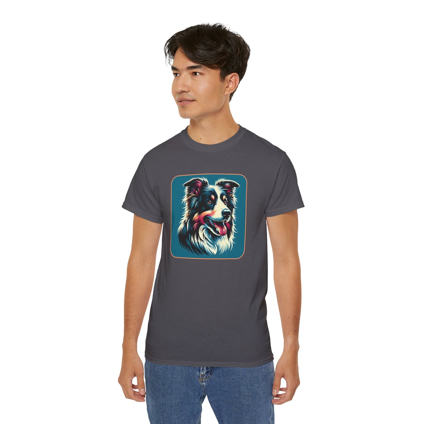 ⚡ Brain & Beauty – Colorful Border Collie Tee - Perfect for Pet Lovers