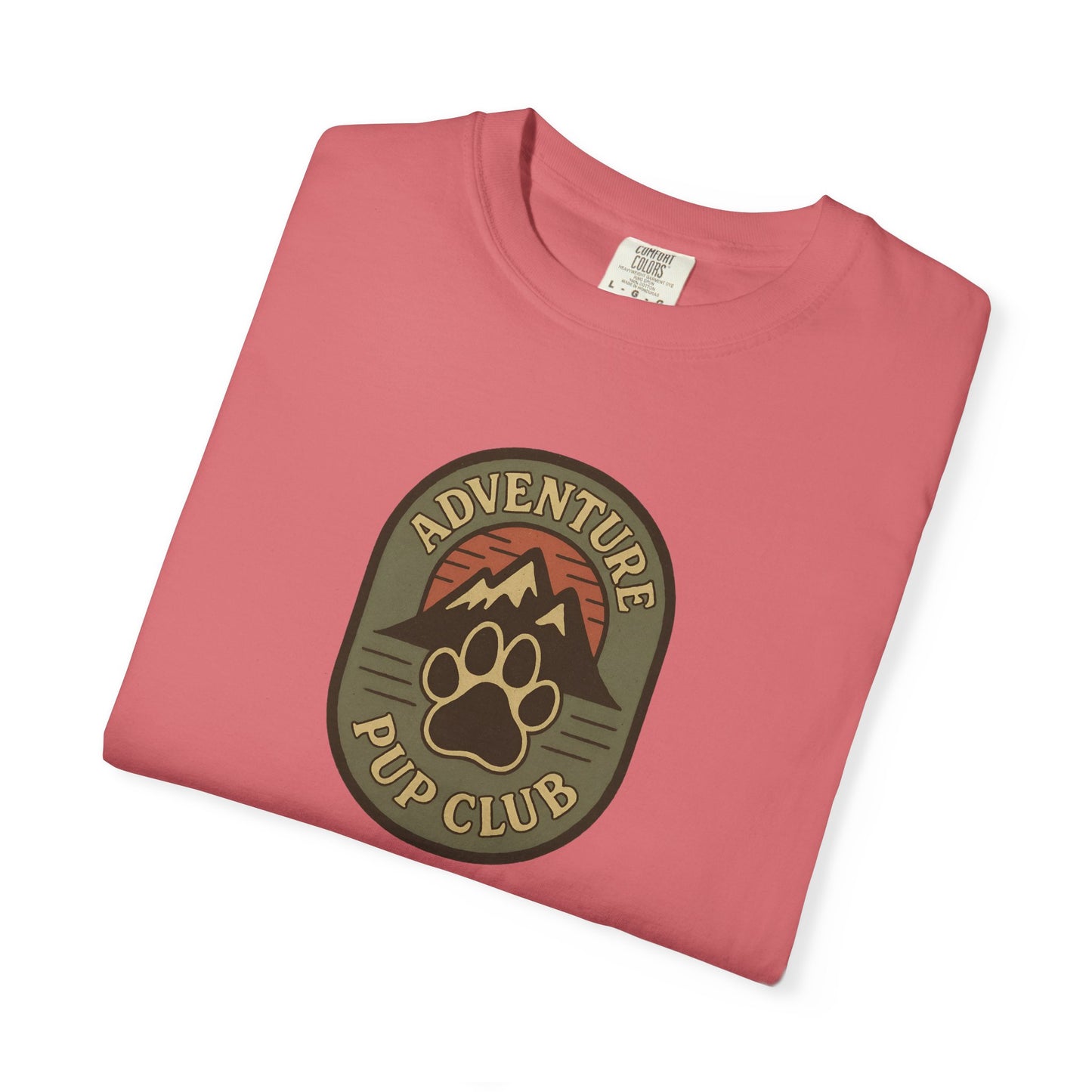 Adventure Pup Club Unisex Garment-Dyed T-Shirt, Dog Lover Gift, Outdoor Adventure Apparel, Pet Club Tee, Nature Lover Shirt