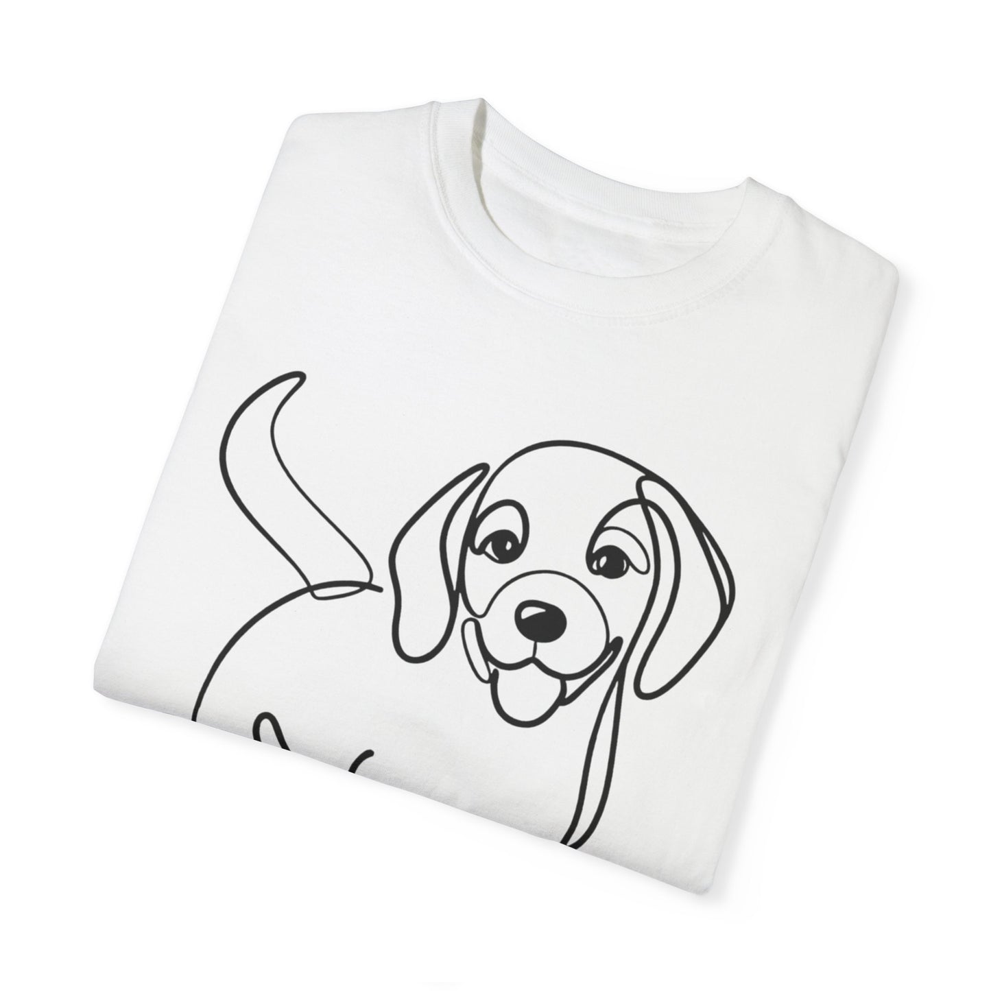 I๐ถ Nose First โ Minimalist Beagle Line Art Tee - Perfect for Dog Lovers