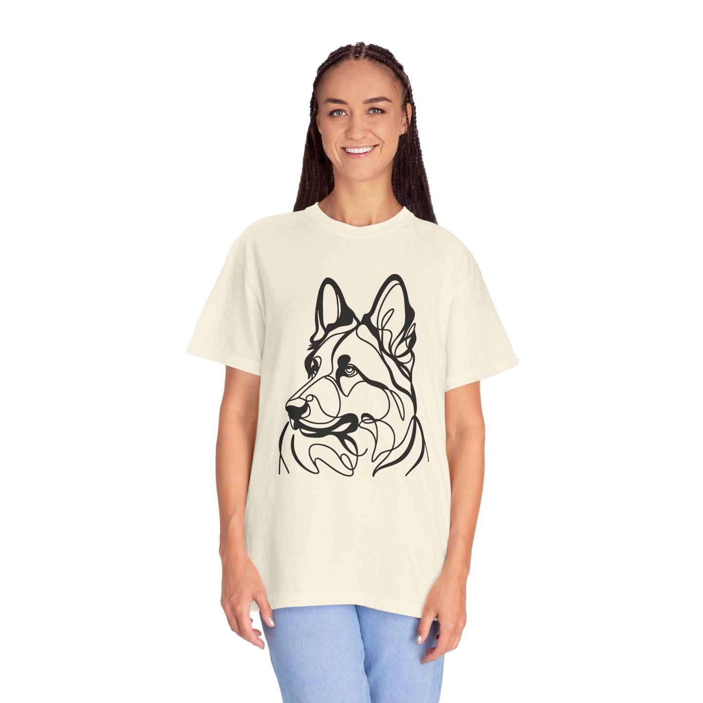 Unisex T-shirt German Shepard Line Art