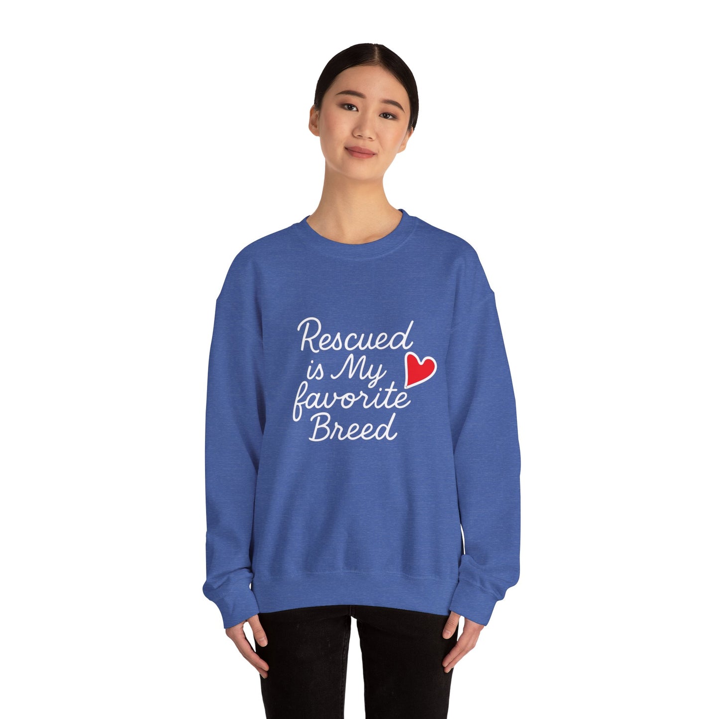 ❤️ Rescued Is My Favorite Breed – Cozy Statement Sweatshirt