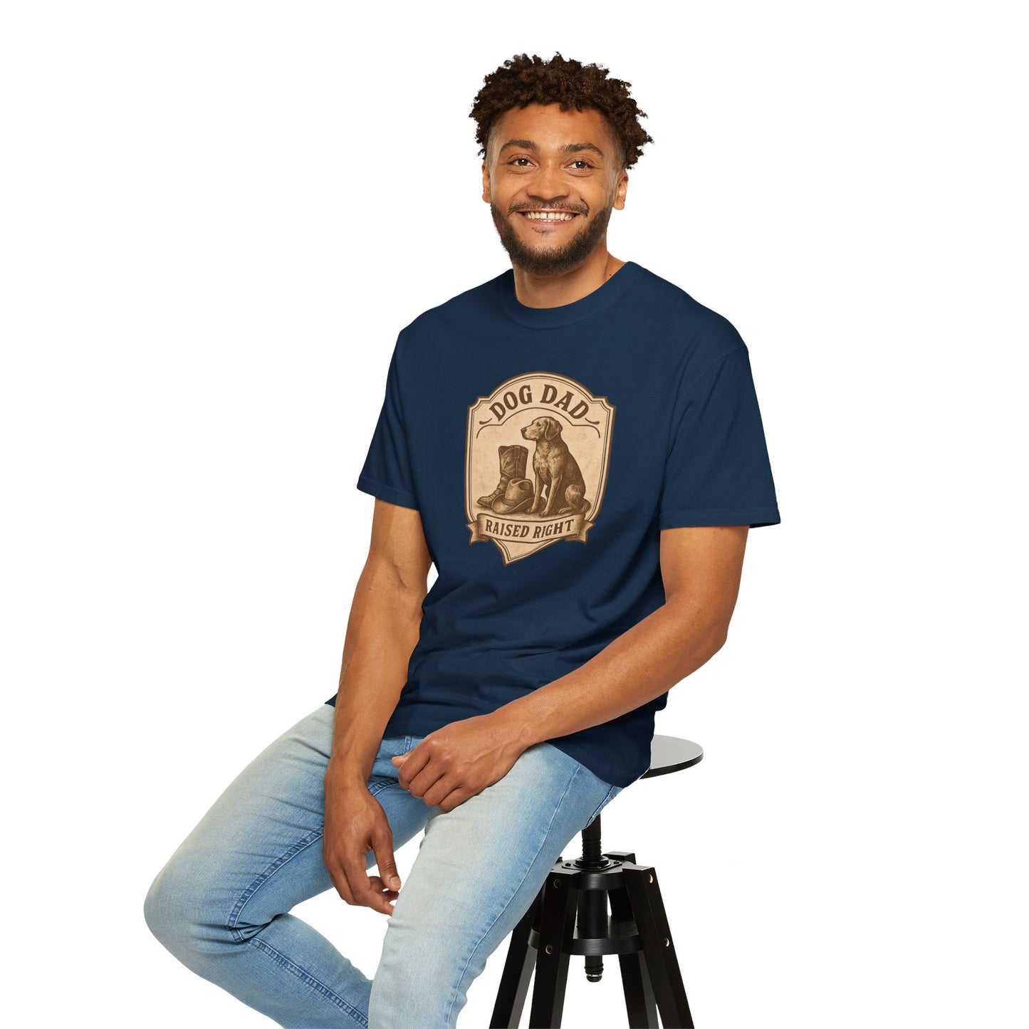 Dog Dad Raised Right T-Shirt, Gift for Dog Lovers, Cute Pet Apparel, Funny Dog Dad Tee, Unisex Casual Wear