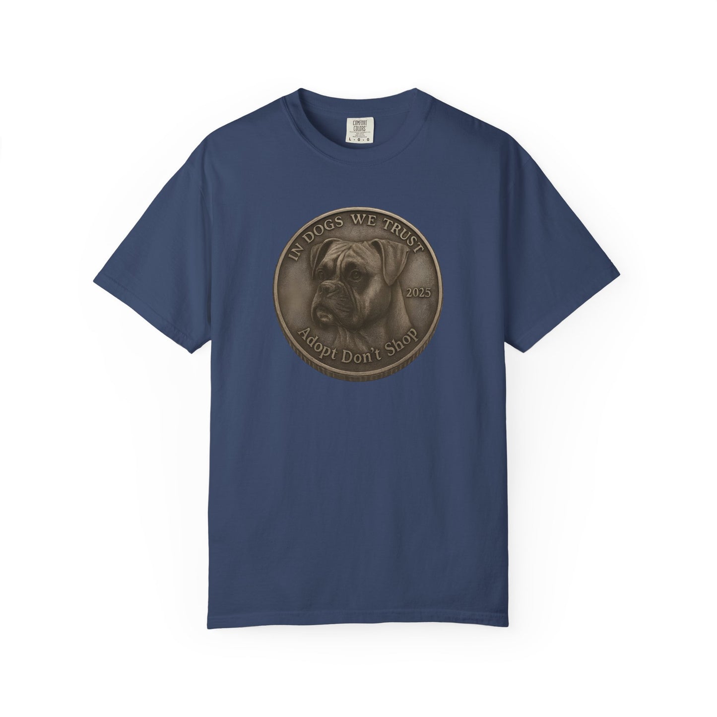 Adopt Don't Shop State Coin T-Shirt Collection - Proud Dog Breed Illustrations