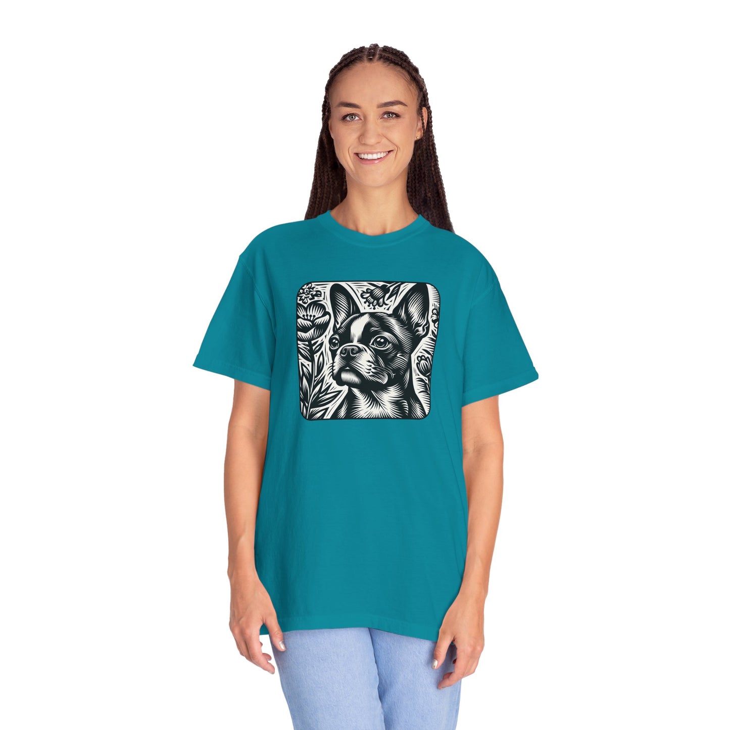 Vintage French Bulldog T-Shirt - Unisex Garment-Dyed Tee