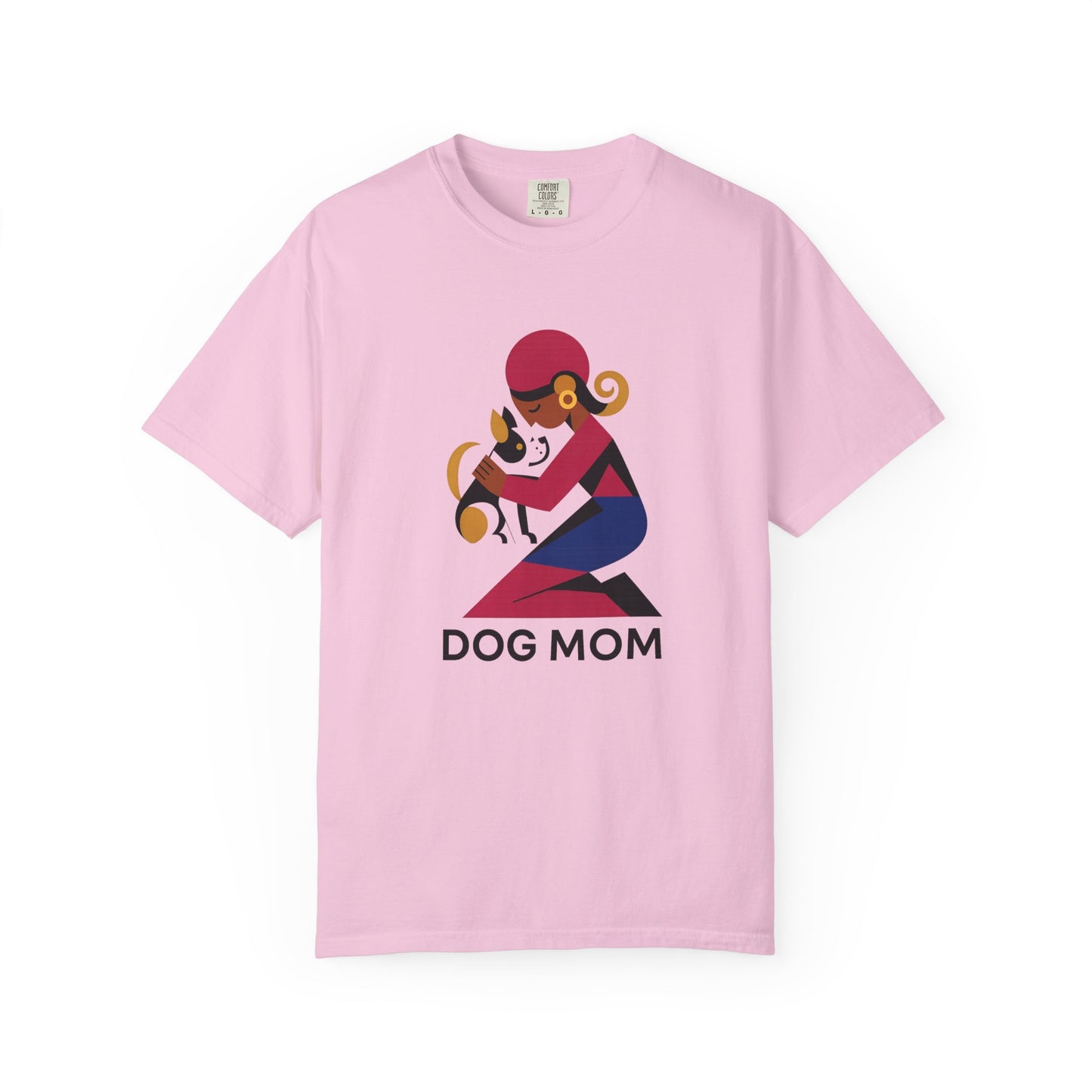 Dog Mom Garment-Dyed T-Shirt, Gift for Dog Lovers, Casual Wear, Pet Owner Apparel, Mother's Day Gift, Animal Lover Tee