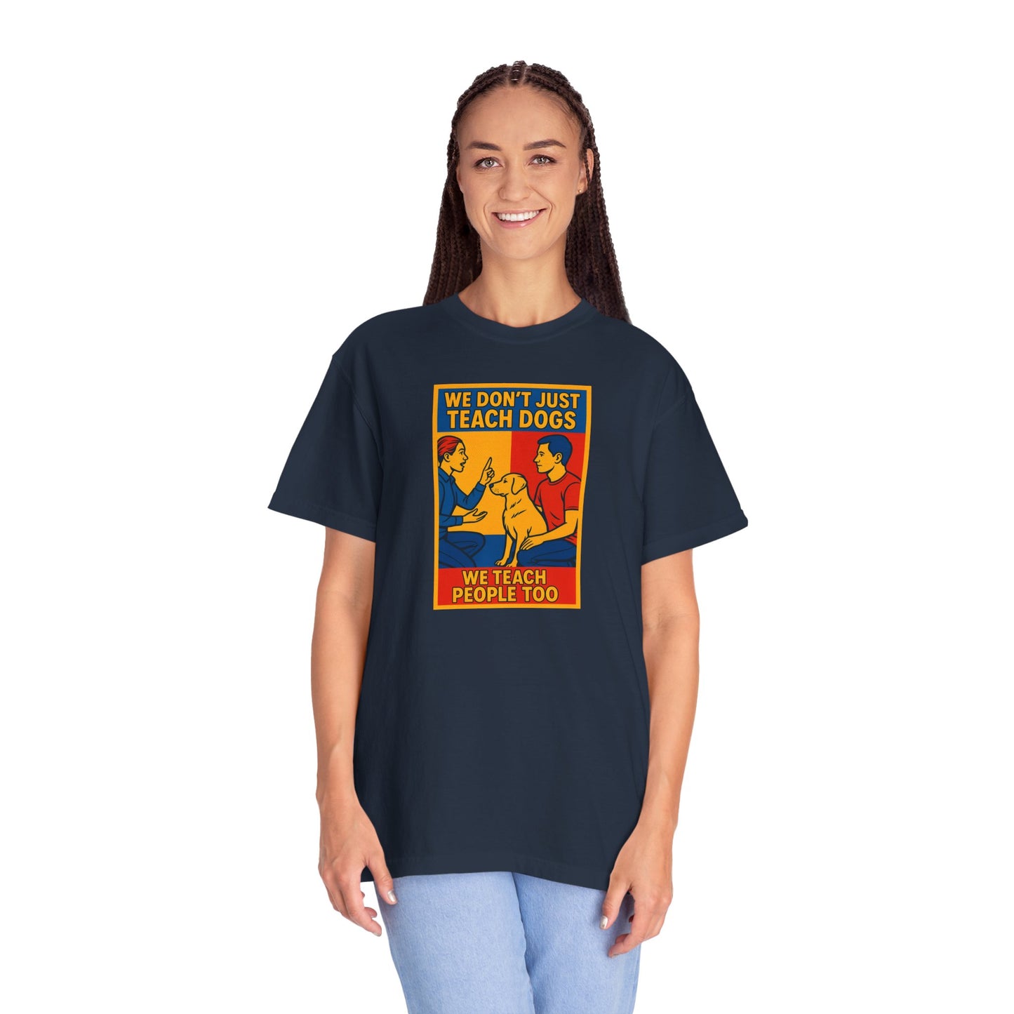Teach Love Unisex T-shirt | Dog Training Humor Tee, Pet Lover Gift, Casual Wear, Funny Animal Shirt, Teacher Appreciation