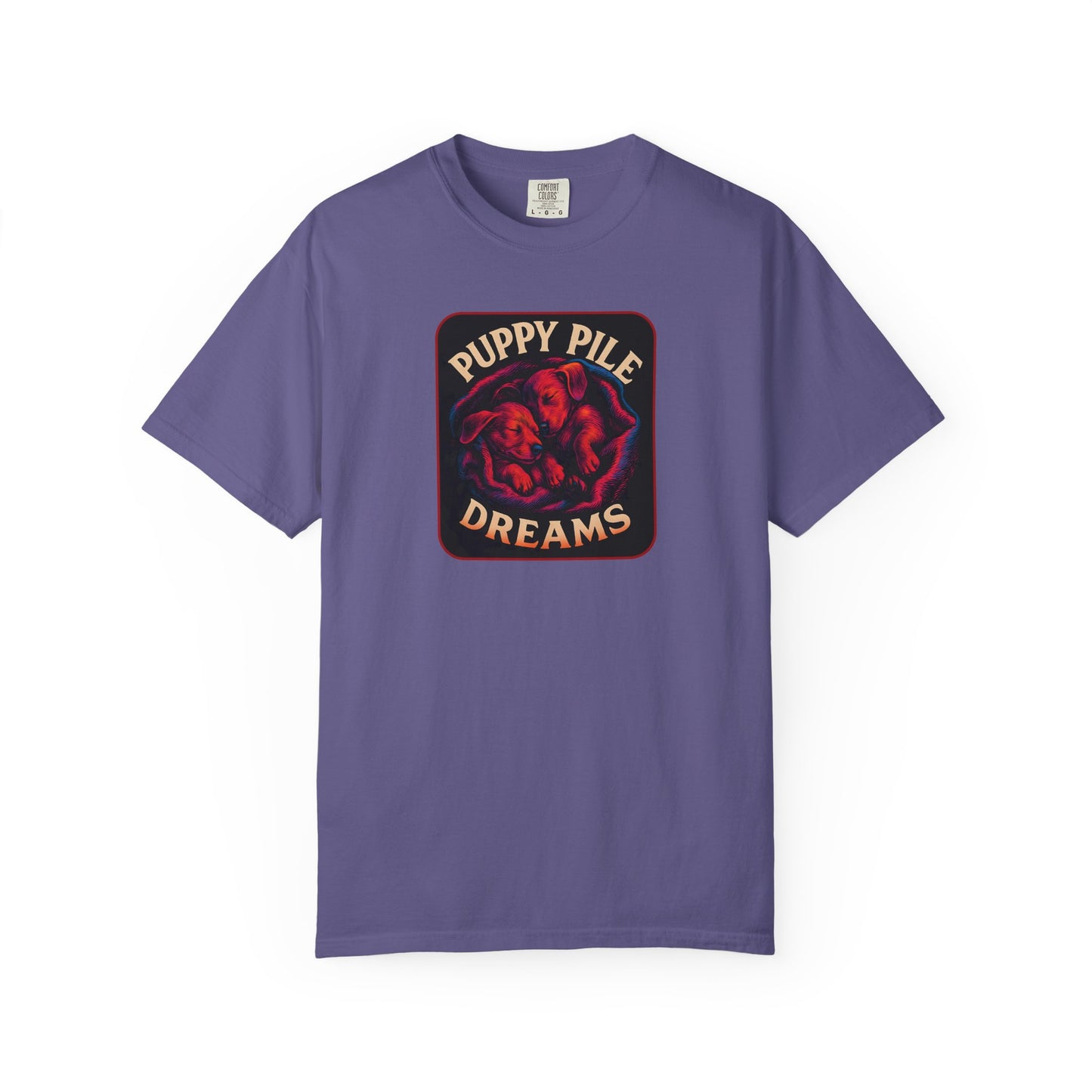 Puppy Pile Dreams T-Shirt, Unisex Tee, Dog Lover Gift, Casual Wear, Comfortable Cotton Shirt, Fun Animal Graphic Tee