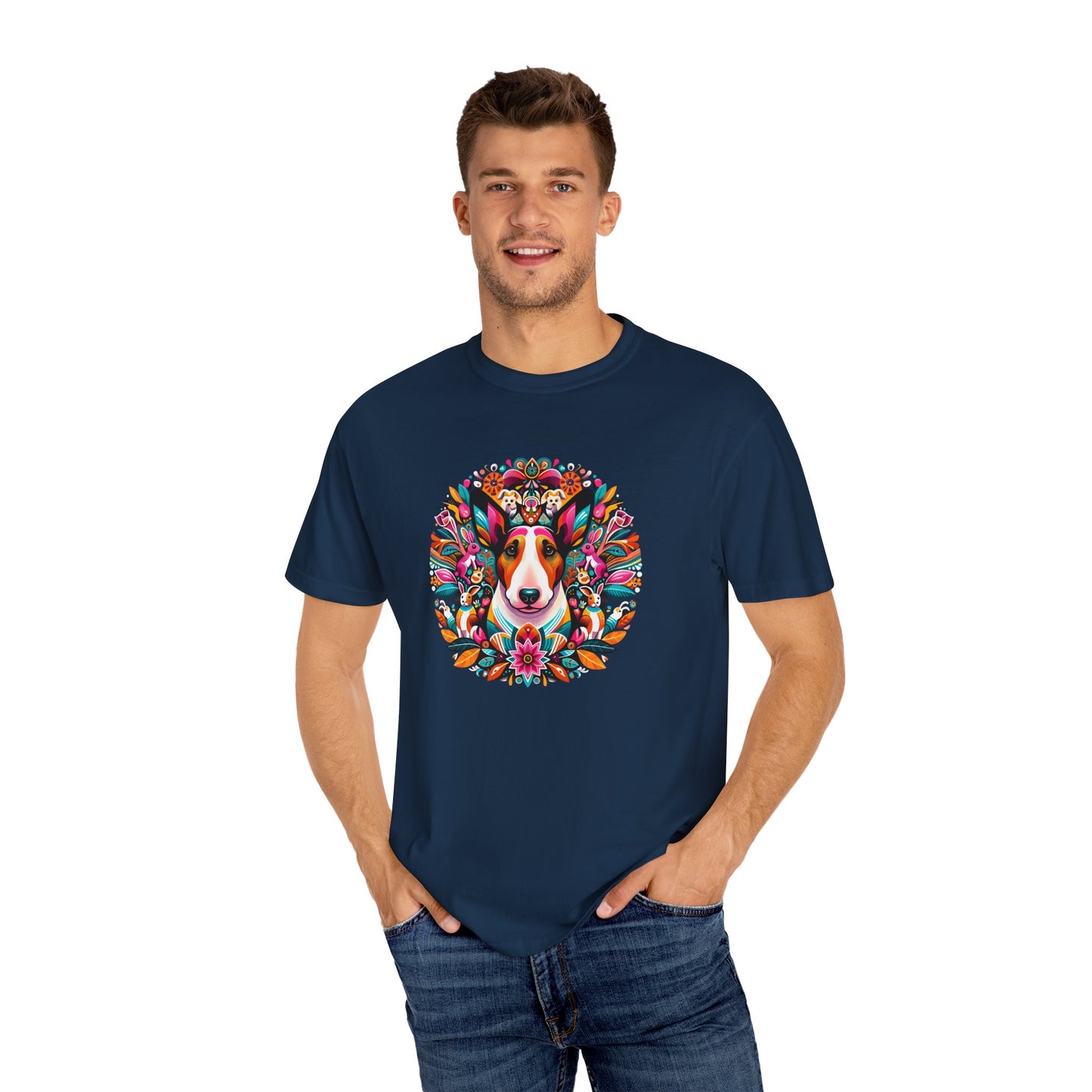 Colorful Dog Lover T-Shirt | Unisex Garment-Dyed Tee