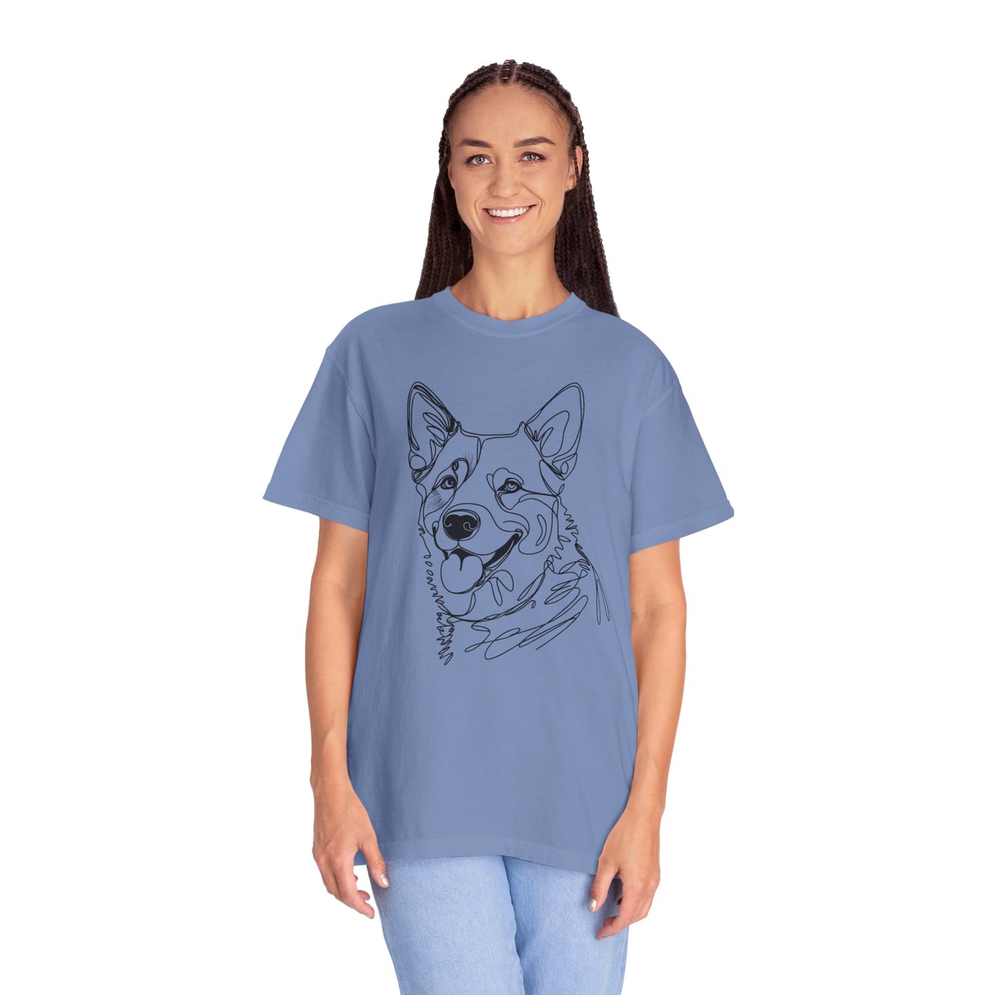 🖤 True Grit – Blue Heeler Line Art Tee