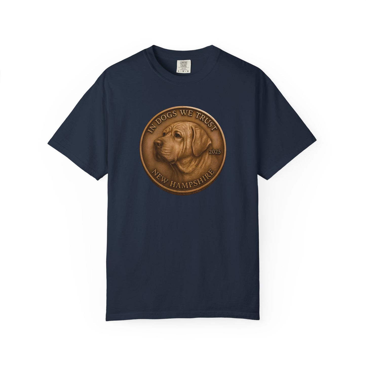 New Hampshire State Coin T-Shirt Collection - Proud Dog Breed Illustrations