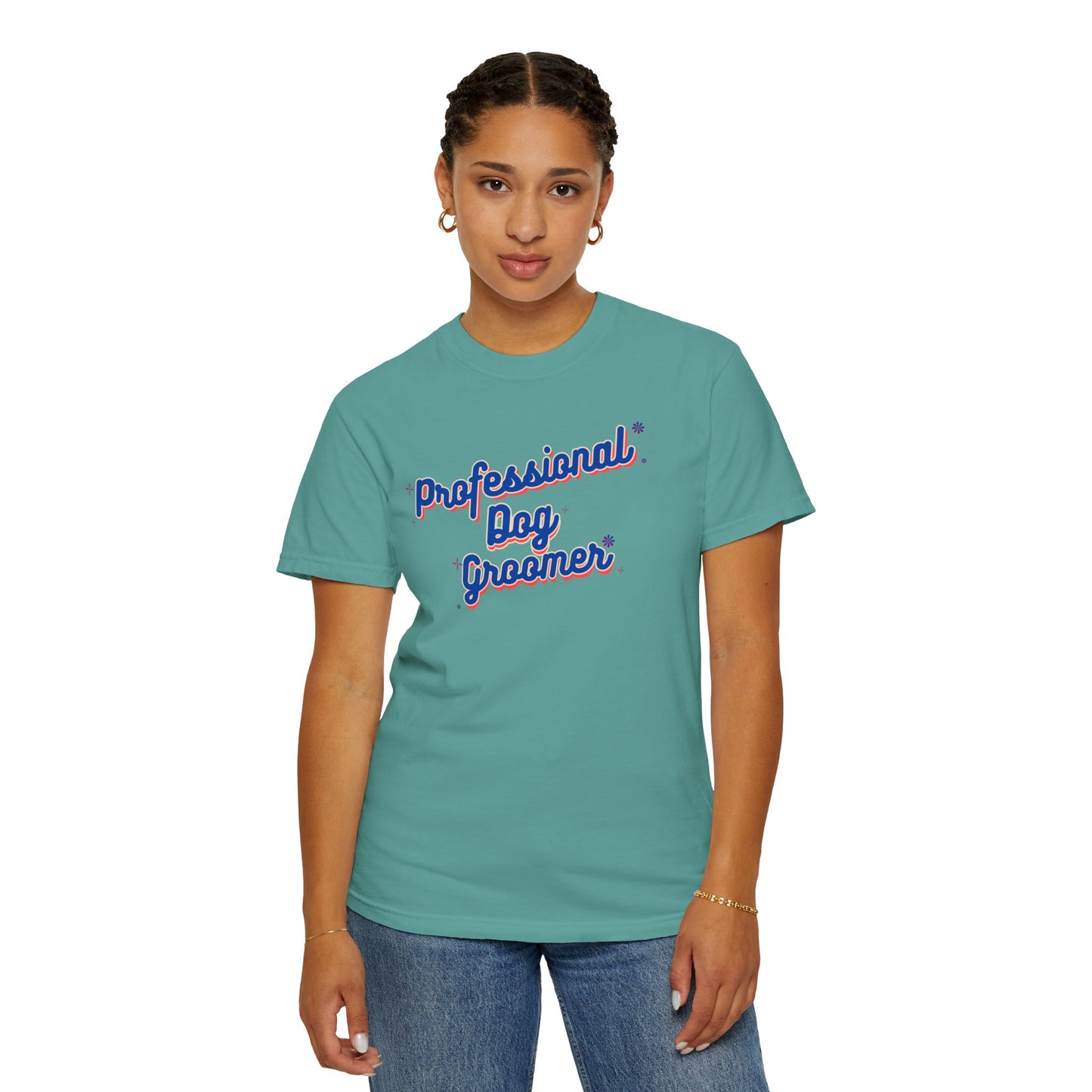 Professional Dog Groomer T-Shirt - Unisex Garment-Dyed Tee for Dog Lovers and Groomers