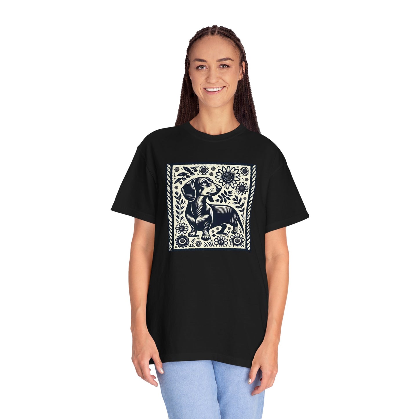 Dachshund Floral Unisex T-Shirt - Perfect for Dog Lovers