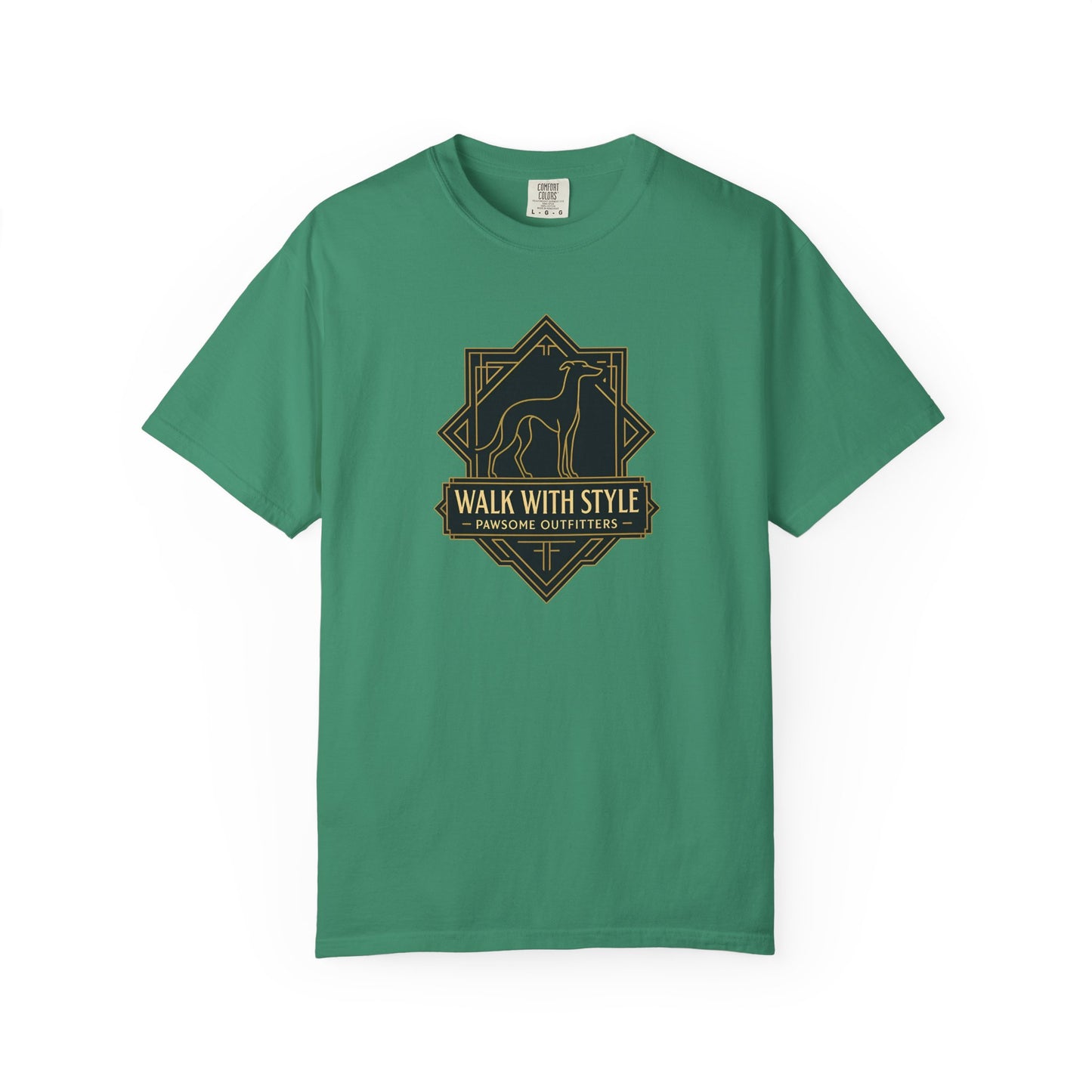 Stylish Unisex Tee - Walk with Style Graphic Shirt, Casual Wear, Gift for Dog Lovers, Relaxed Fit, Everyday Comfort