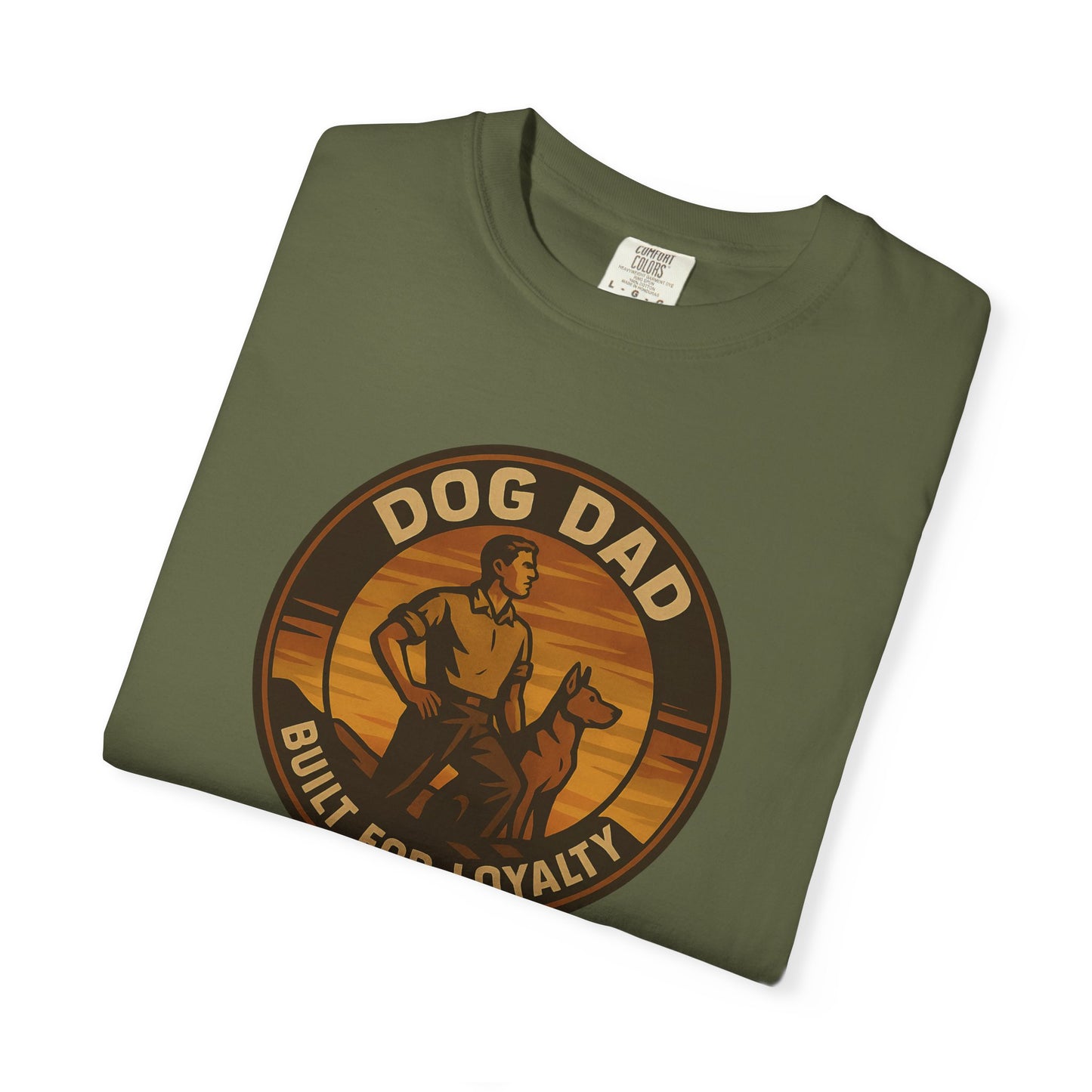 Dog Dad Garment-Dyed T-Shirt, Perfect for Pet Lovers, Gifts for Father's Day, Casual Wear, Outdoor Activities