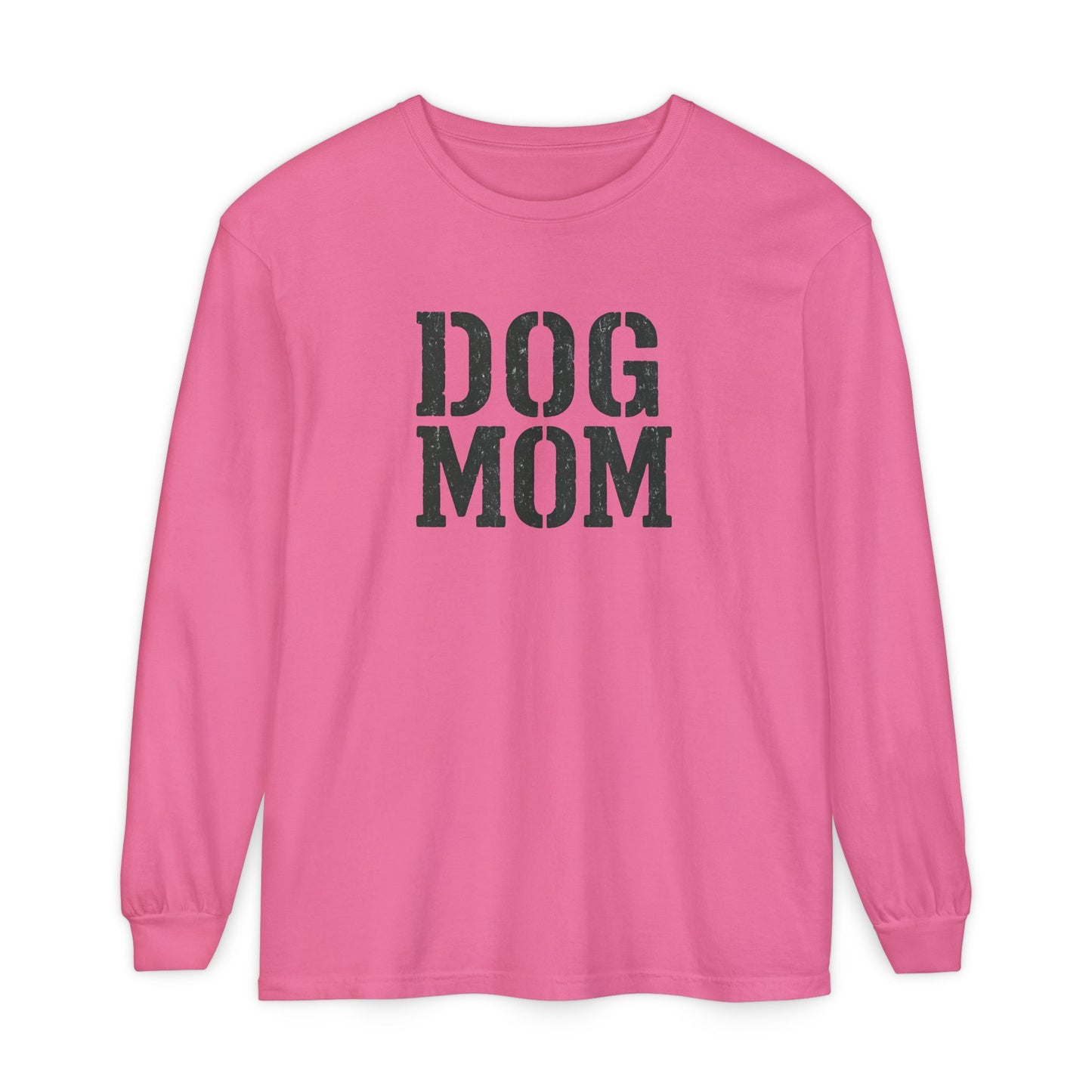 Dog Mom Long Sleeve T-Shirt | Gift for Dog Lovers, Casual Wear, Pet Owner Apparel, Perfect for Birthdays, Mother’s Day