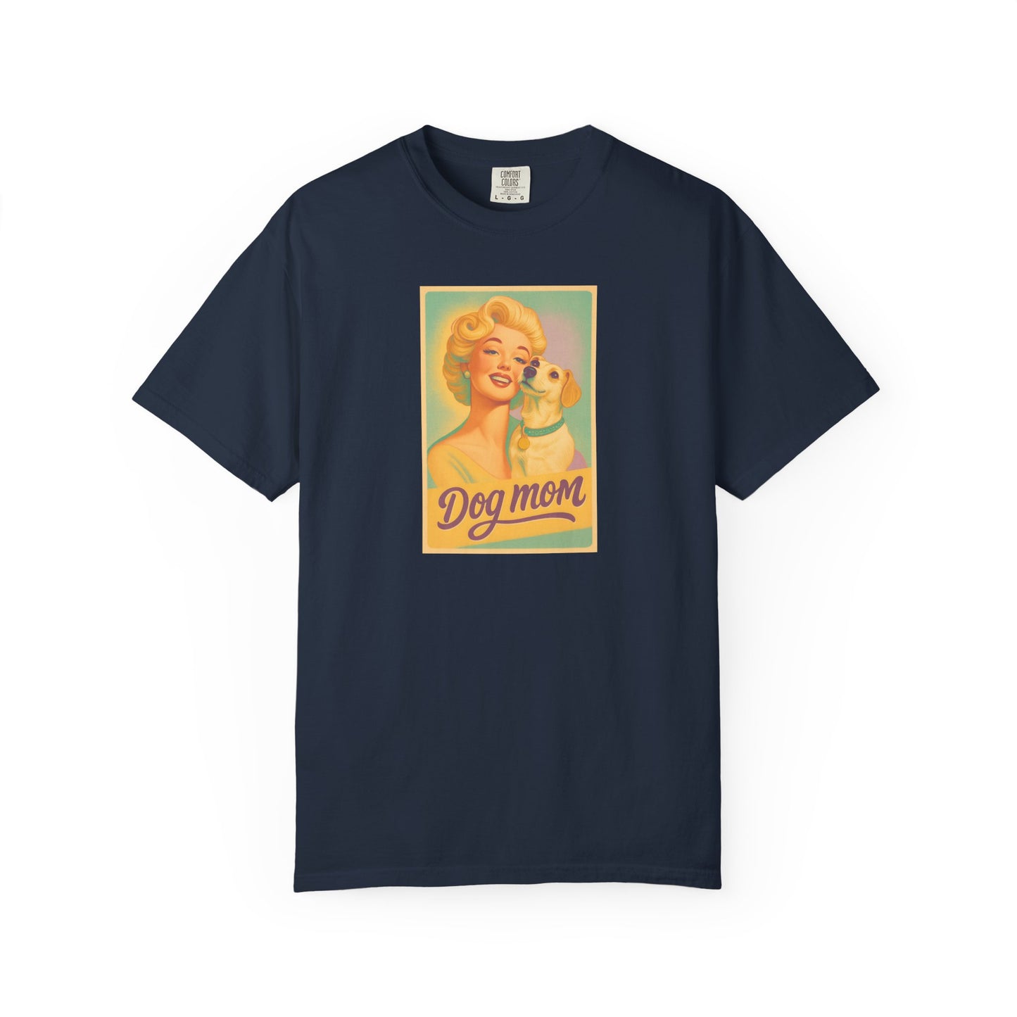 Vintage Dog Mom T-shirt - Unisex Garment-Dyed Tee for Dog Lovers