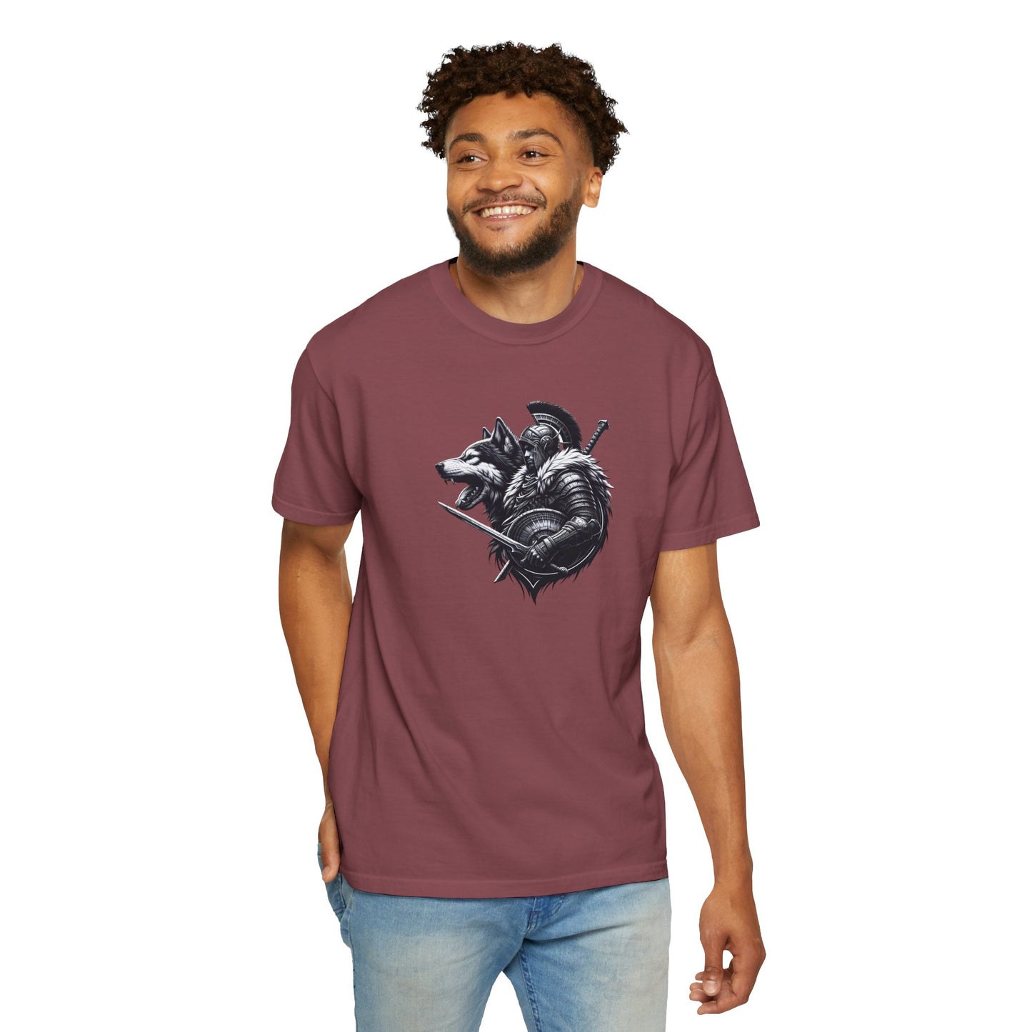 Wolf Warrior Unisex Garment-Dyed T-shirt - Perfect for Nature Lovers and Adventure Seekers
