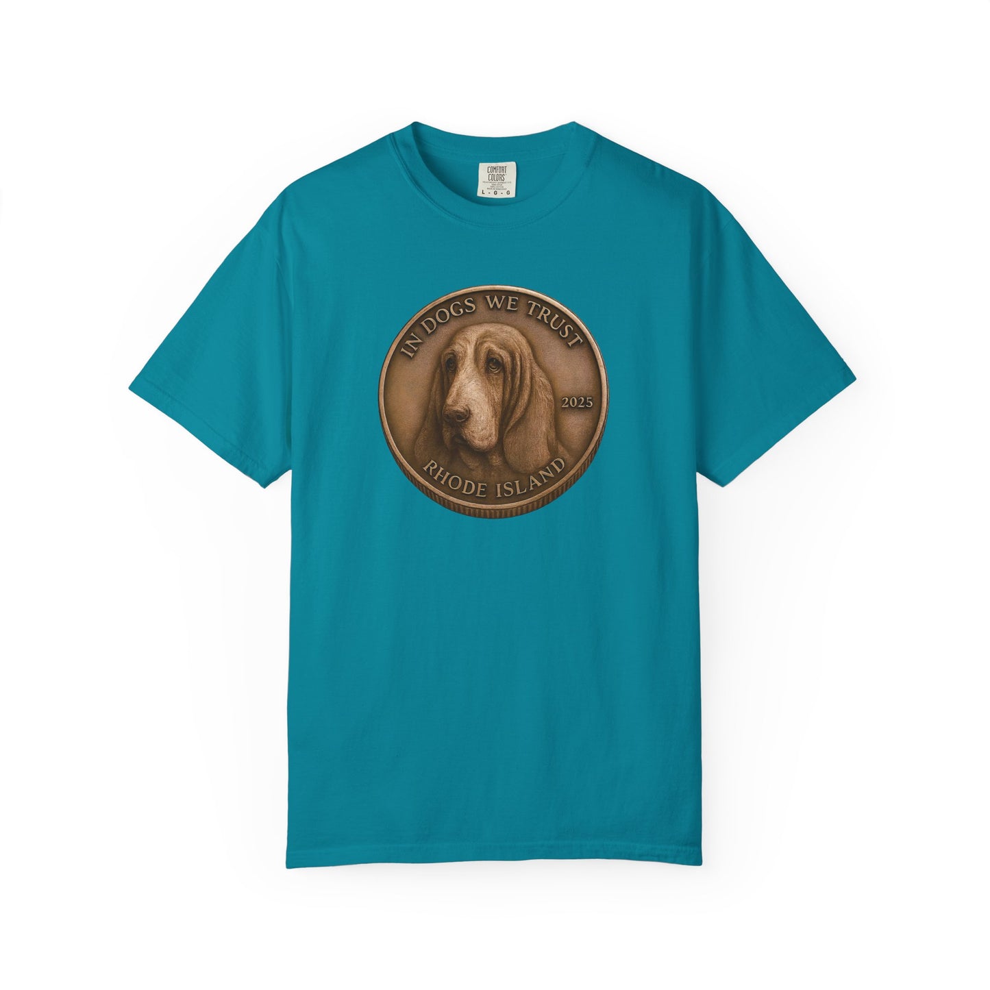 Rhode Island State Coin T-Shirt Collection - Proud Dog Breed Illustrations